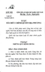 Luật Tổ Chức Chính Quyền Địa Phương Năm 2025 (NXBLĐ) - Quốc Hội