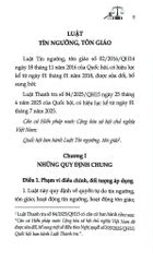 Luật Tín Ngưỡng, Tôn Giáo Năm 2016 ( Sửa Đổi, Bổ Sung Năm 2025) (NXBLĐ) - Quốc Hội