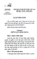 Luật Nhà Giáo Năm 2025 (NXBLĐ) - Quốc Hội