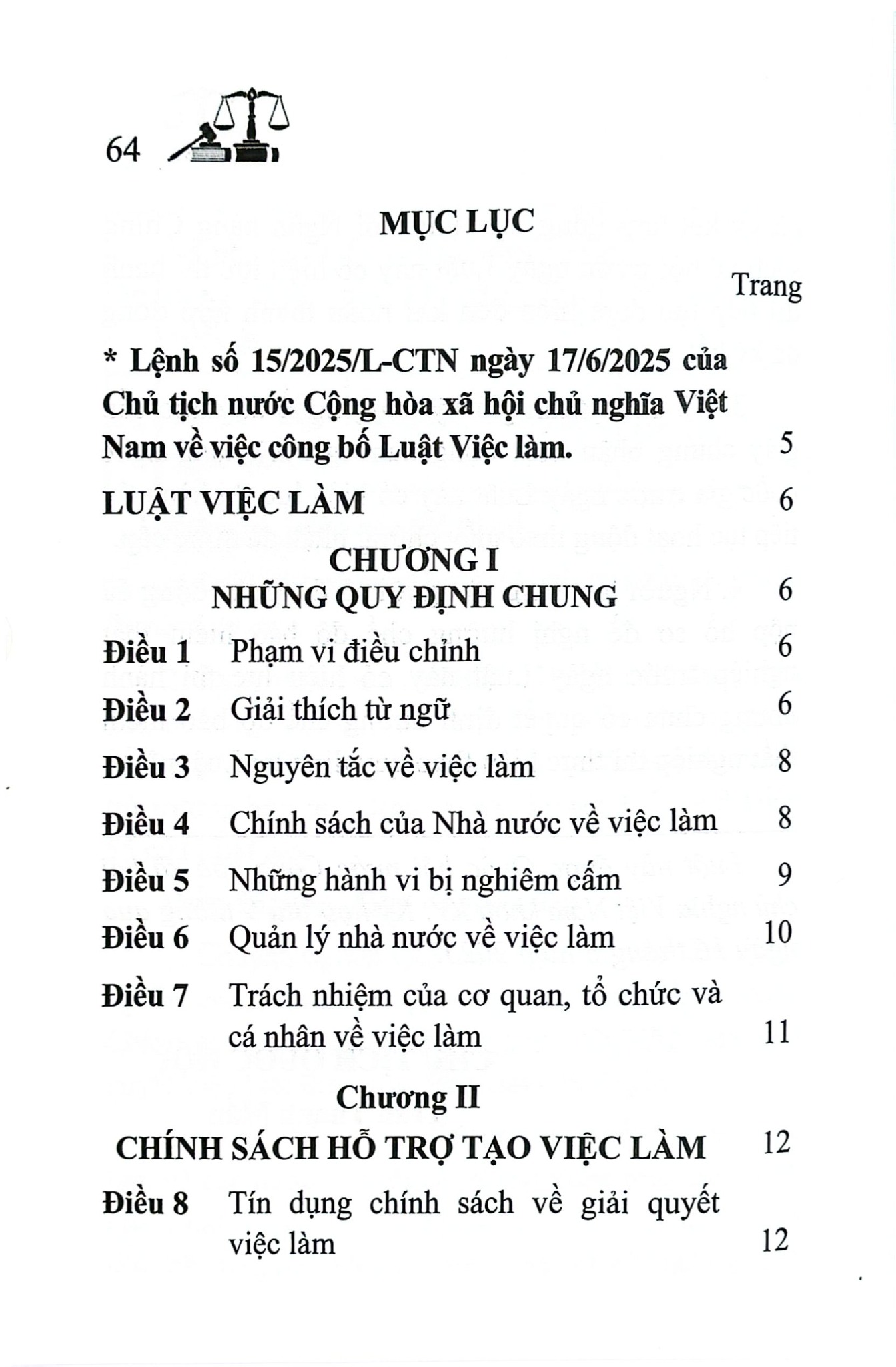 Luật Việc Làm Năm 2025 (NXBLĐ) - Quốc Hội
