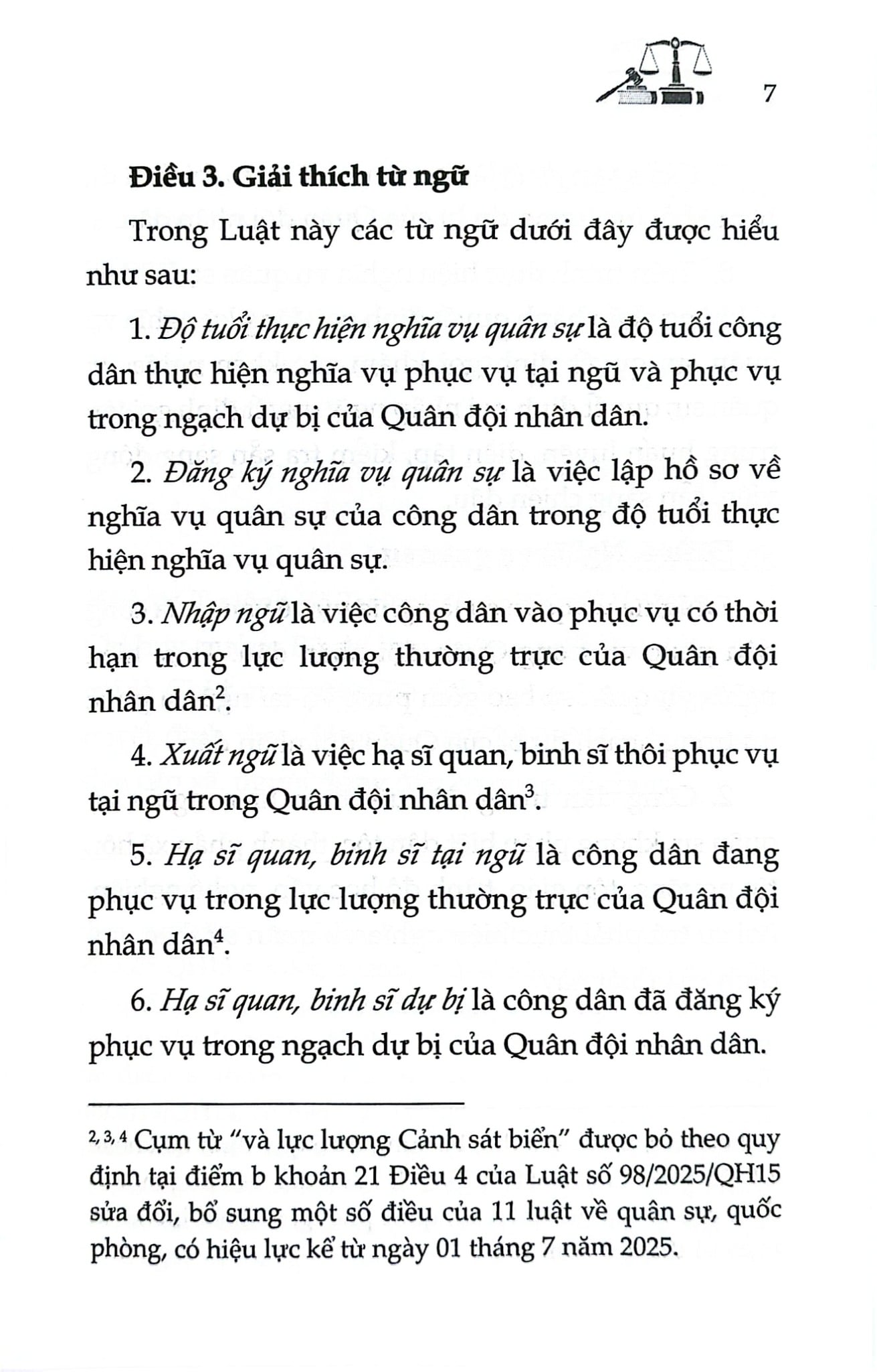 Luật Nghĩa Vụ Quân Sự Năm 2015 ( Sửa Đổi, Bổ Sung Năm 2019,2025) (NXBLĐ) - Quốc Hội