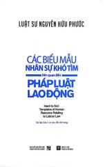 Các Biểu Mẫu Nhân Sự Khó Tìm Liên Quan Đến Pháp Luật Lao Động (Tái Bản 2021) - Nguyễn Hữu Phước
