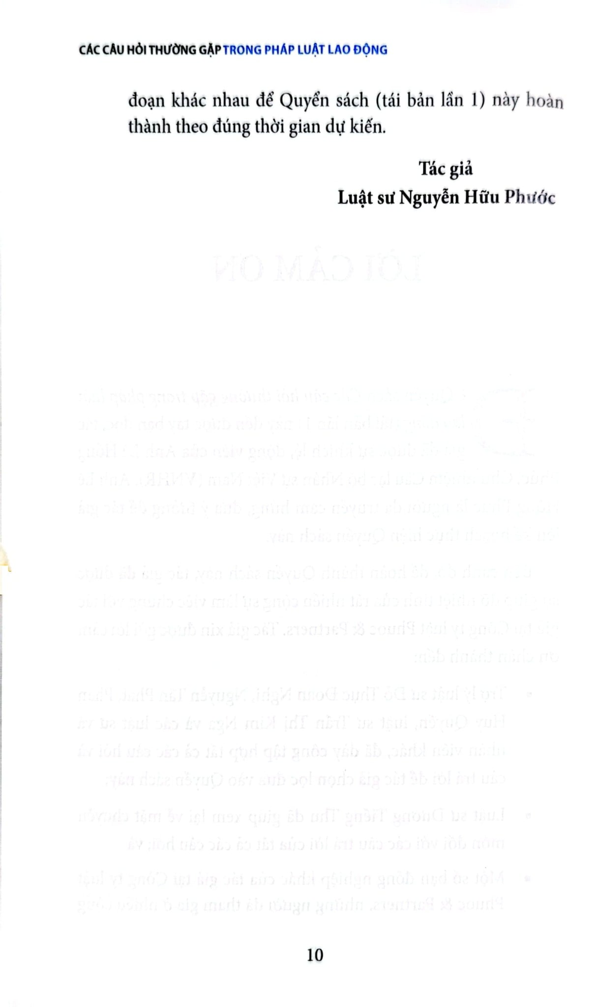 Các Câu Hỏi Thường Gặp Trong Pháp Luật Lao Động (Tái Bản 2021) - Nguyễn Hữu Phước