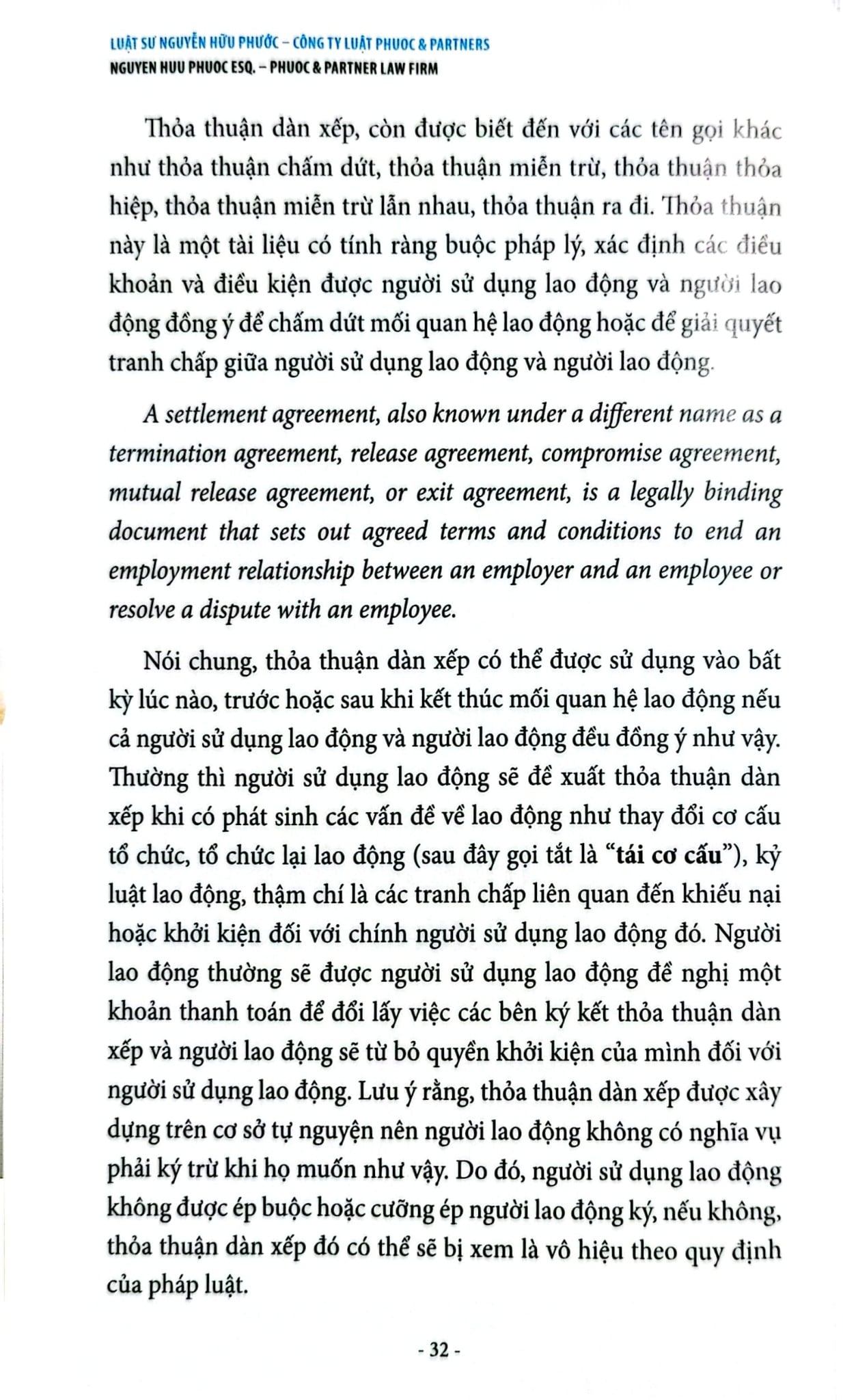 Dẫn Dắt Thỏa Thuận Dàn Xếp Với Người Lao Động - Navigating Settlement Agreements - Nguyễn Hữu Phước