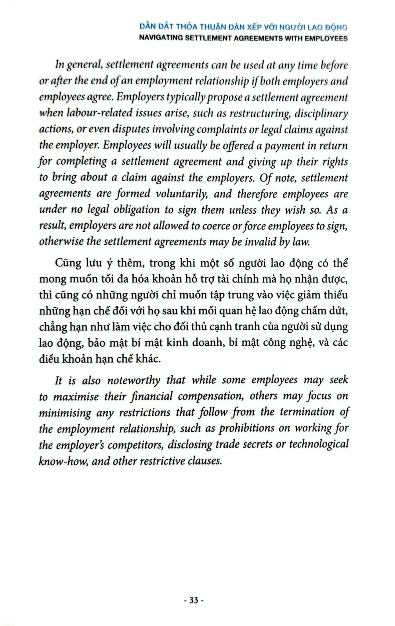 Dẫn Dắt Thỏa Thuận Dàn Xếp Với Người Lao Động - Navigating Settlement Agreements - Nguyễn Hữu Phước