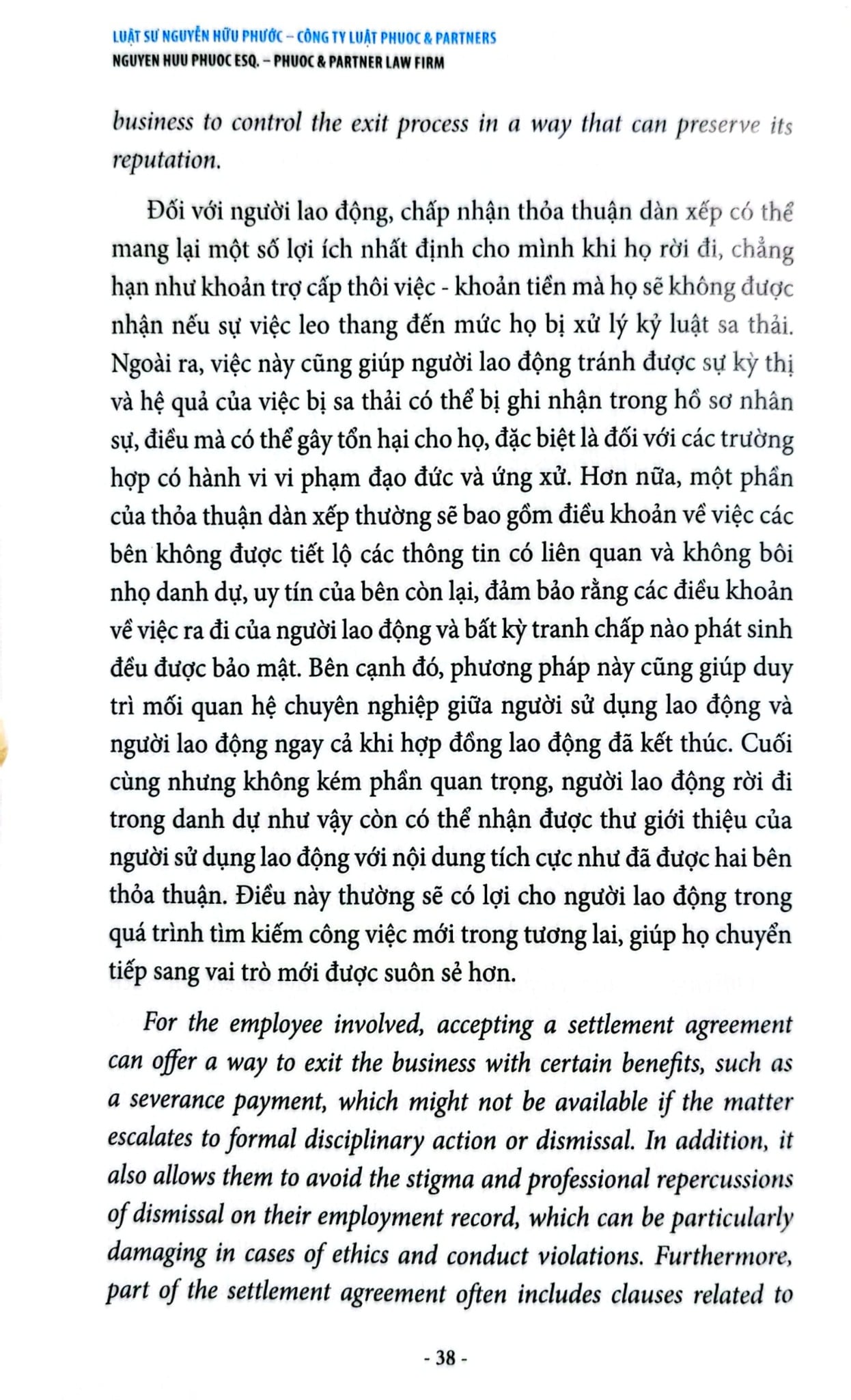 Dẫn Dắt Thỏa Thuận Dàn Xếp Với Người Lao Động - Navigating Settlement Agreements - Nguyễn Hữu Phước