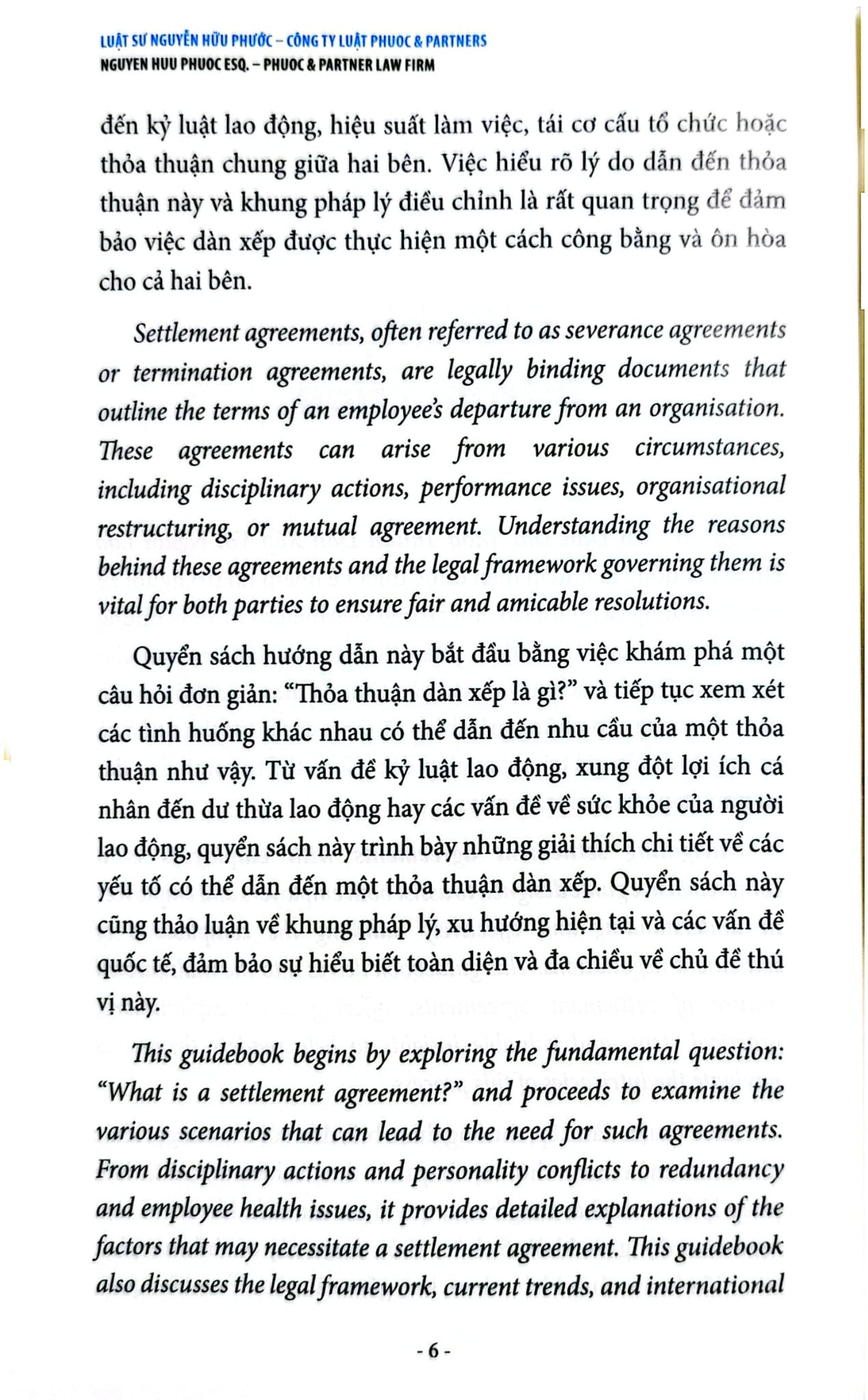 Dẫn Dắt Thỏa Thuận Dàn Xếp Với Người Lao Động - Navigating Settlement Agreements - Nguyễn Hữu Phước