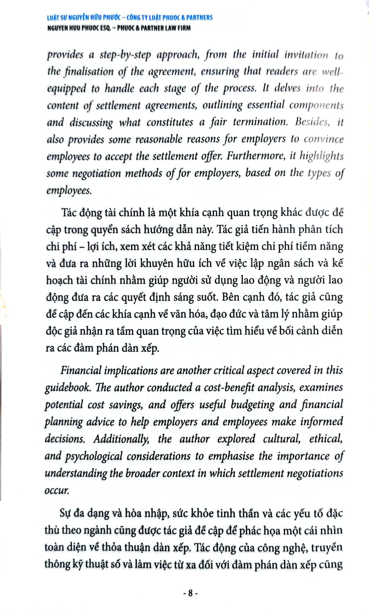 Dẫn Dắt Thỏa Thuận Dàn Xếp Với Người Lao Động - Navigating Settlement Agreements - Nguyễn Hữu Phước