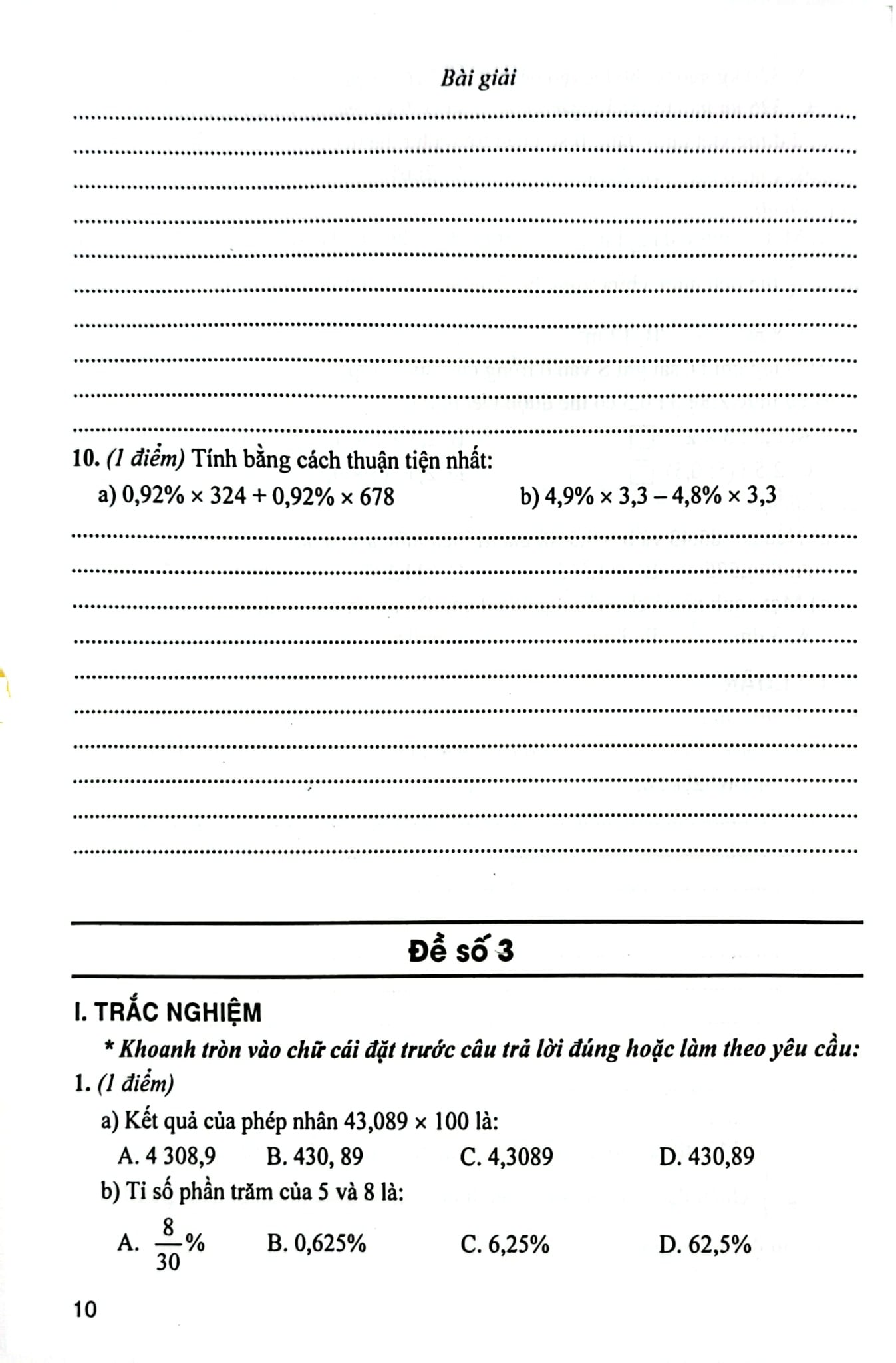 Bộ Đề Kiểm Tra Môn Toán Lớp 5 - Tập 2 (Dùng Kèm Sgk Kết Nối Tri Thức Với Cuộc Sống) - Lê Thị Nương