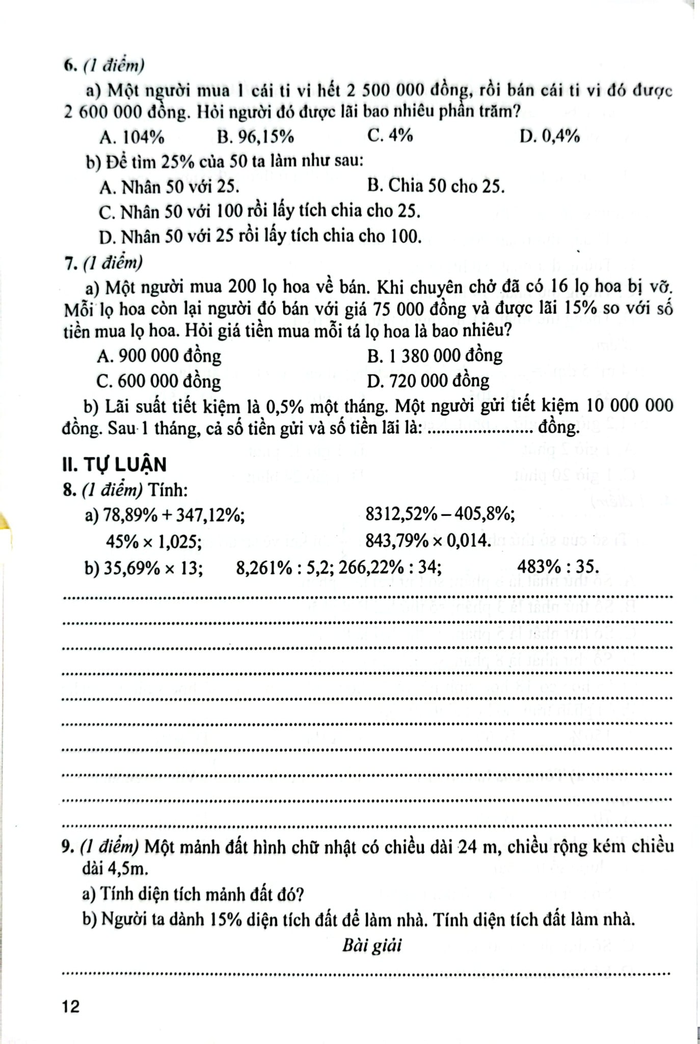 Bộ Đề Kiểm Tra Môn Toán Lớp 5 - Tập 2 (Dùng Kèm Sgk Kết Nối Tri Thức Với Cuộc Sống) - Lê Thị Nương