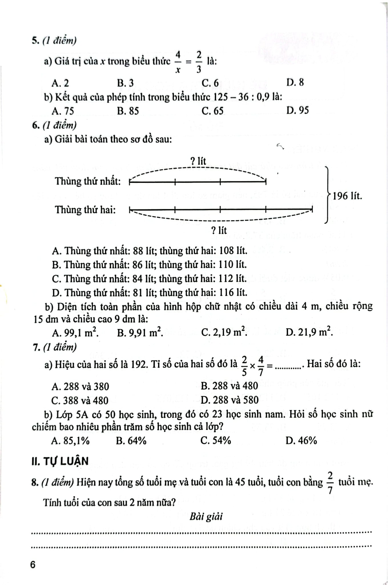 Bộ Đề Kiểm Tra Môn Toán Lớp 5 - Tập 2 (Dùng Kèm Sgk Kết Nối Tri Thức Với Cuộc Sống) - Lê Thị Nương