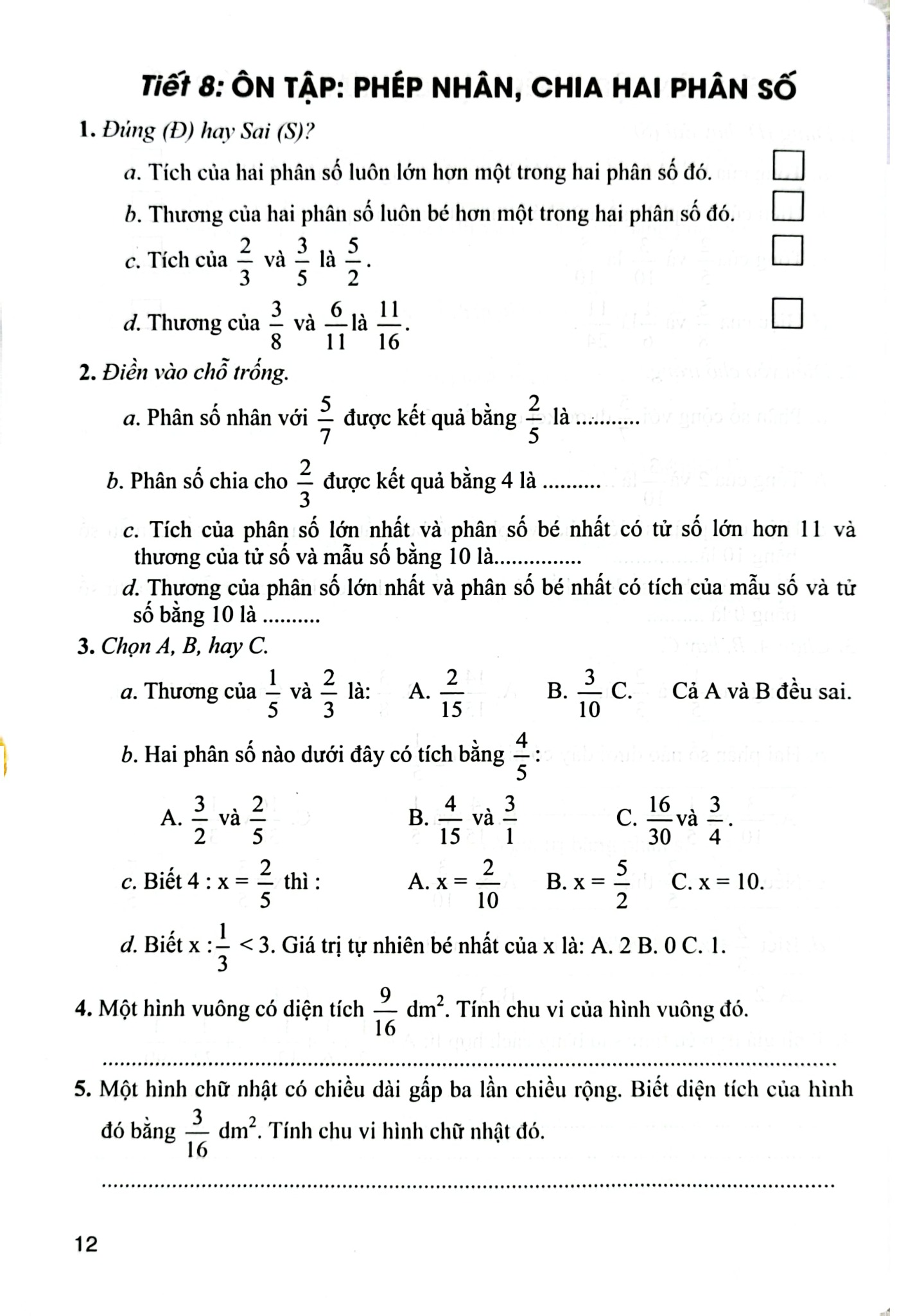Bài Tập Hay Và Khó Toán 5 - Tập 1 (Dùng Chung Các Bộ Sgk Hiện Hành - Phạm Văn Công