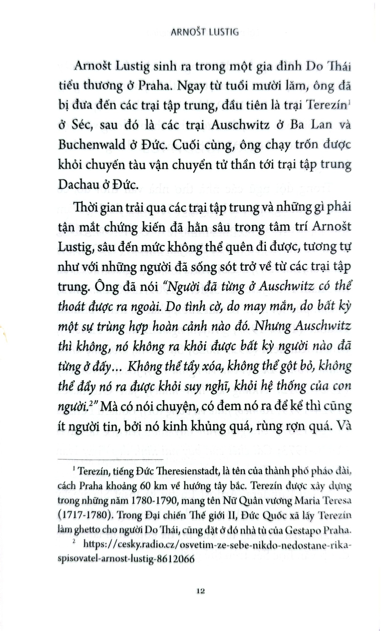 Lời Nguyện Cầu Cho Katerina - 
Arnošt Lustig