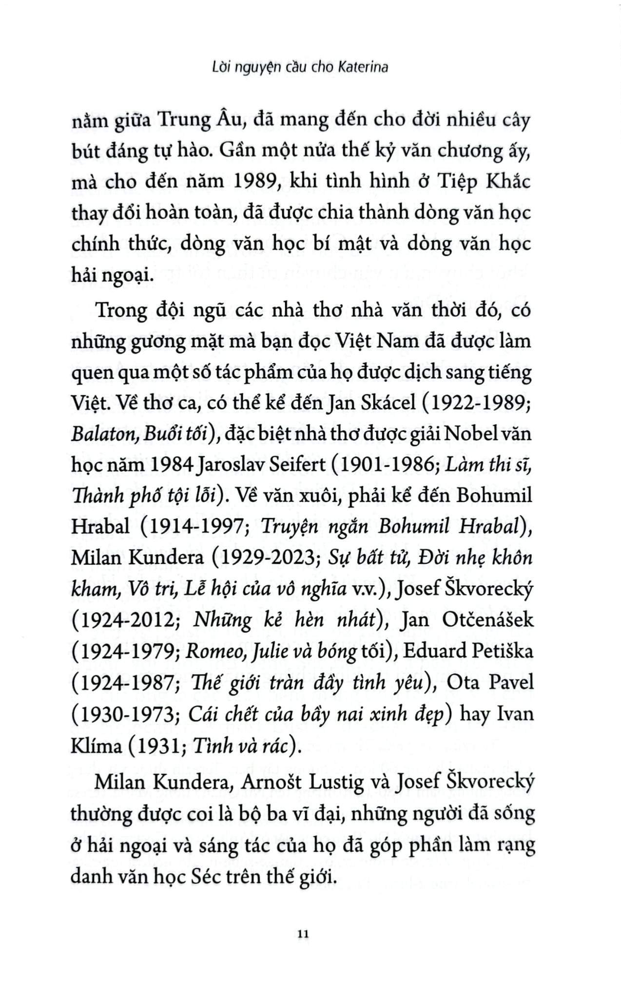 Lời Nguyện Cầu Cho Katerina - 
Arnošt Lustig