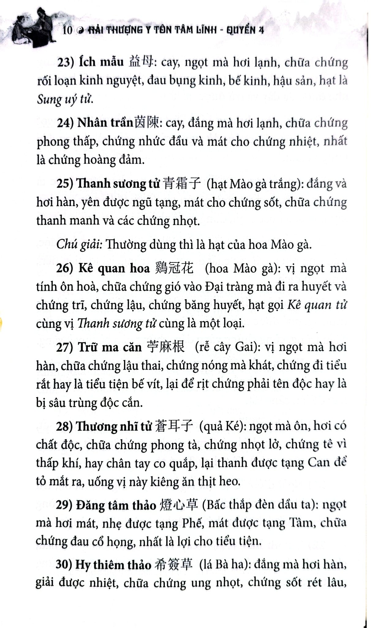 Sách Thuốc Việt Nam - Hải Thượng Y Tôn Tâm Lĩnh - Quyển 4 (Từ Tập 17 Đến Tập 20) - Lãn Ông Lê Hữu Trác