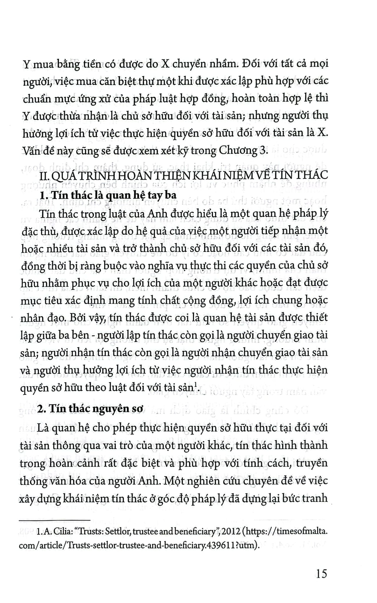 Tín Thác (Trust) Trong Luật Anh - Mỹ Vận Dụng Vào Thực Tiễn Việt Nam - PGS.TS. Viện Sĩ. Nguyễn Ngọc Điện