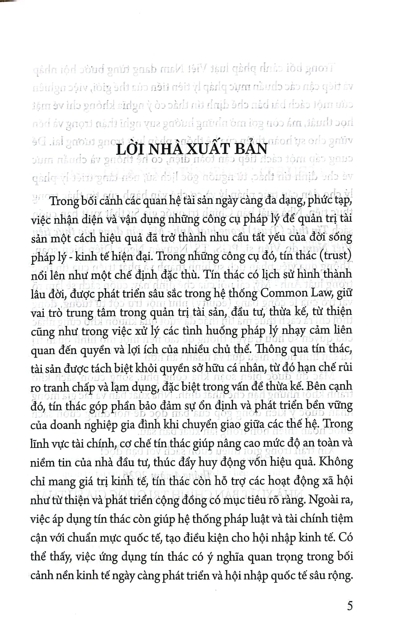 Tín Thác (Trust) Trong Luật Anh - Mỹ Vận Dụng Vào Thực Tiễn Việt Nam - PGS.TS. Viện Sĩ. Nguyễn Ngọc Điện