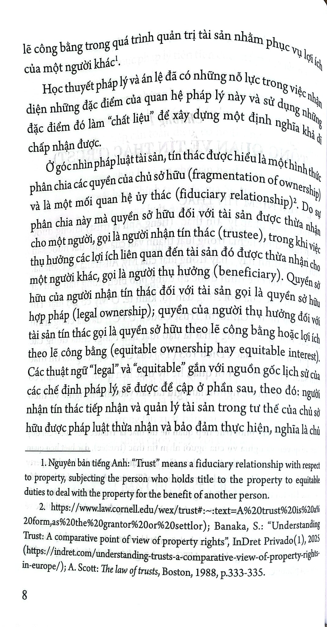 Tín Thác (Trust) Trong Luật Anh - Mỹ Vận Dụng Vào Thực Tiễn Việt Nam - PGS.TS. Viện Sĩ. Nguyễn Ngọc Điện