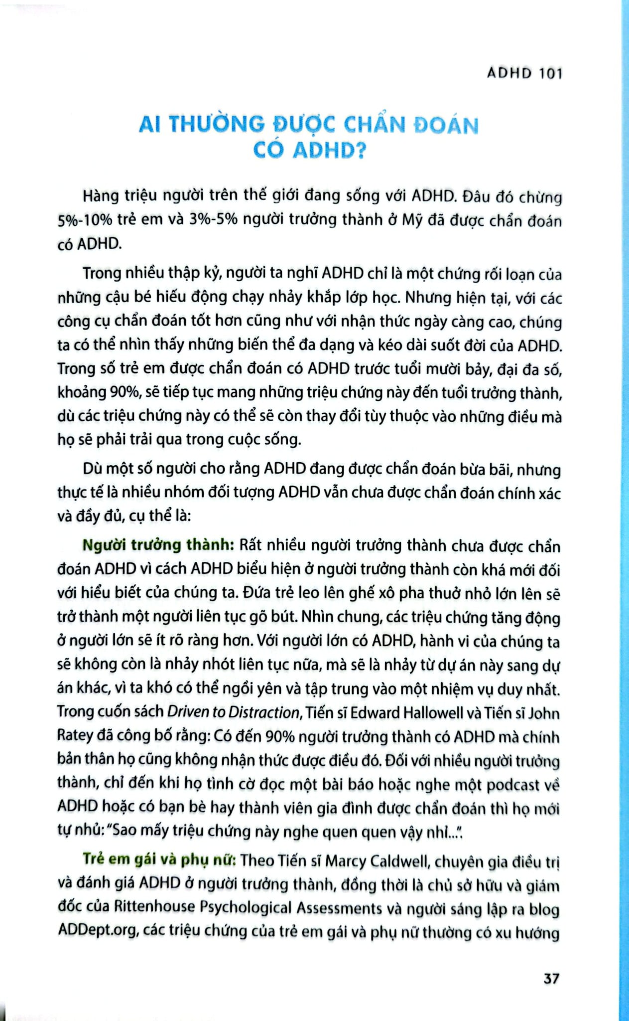 Hiểu Về ADHD - Vượt Qua Thách Thức Và Phát Triển Cùng Rối Loạn Tăng Động Giảm Chú Ý - Penn và Kim Holderness