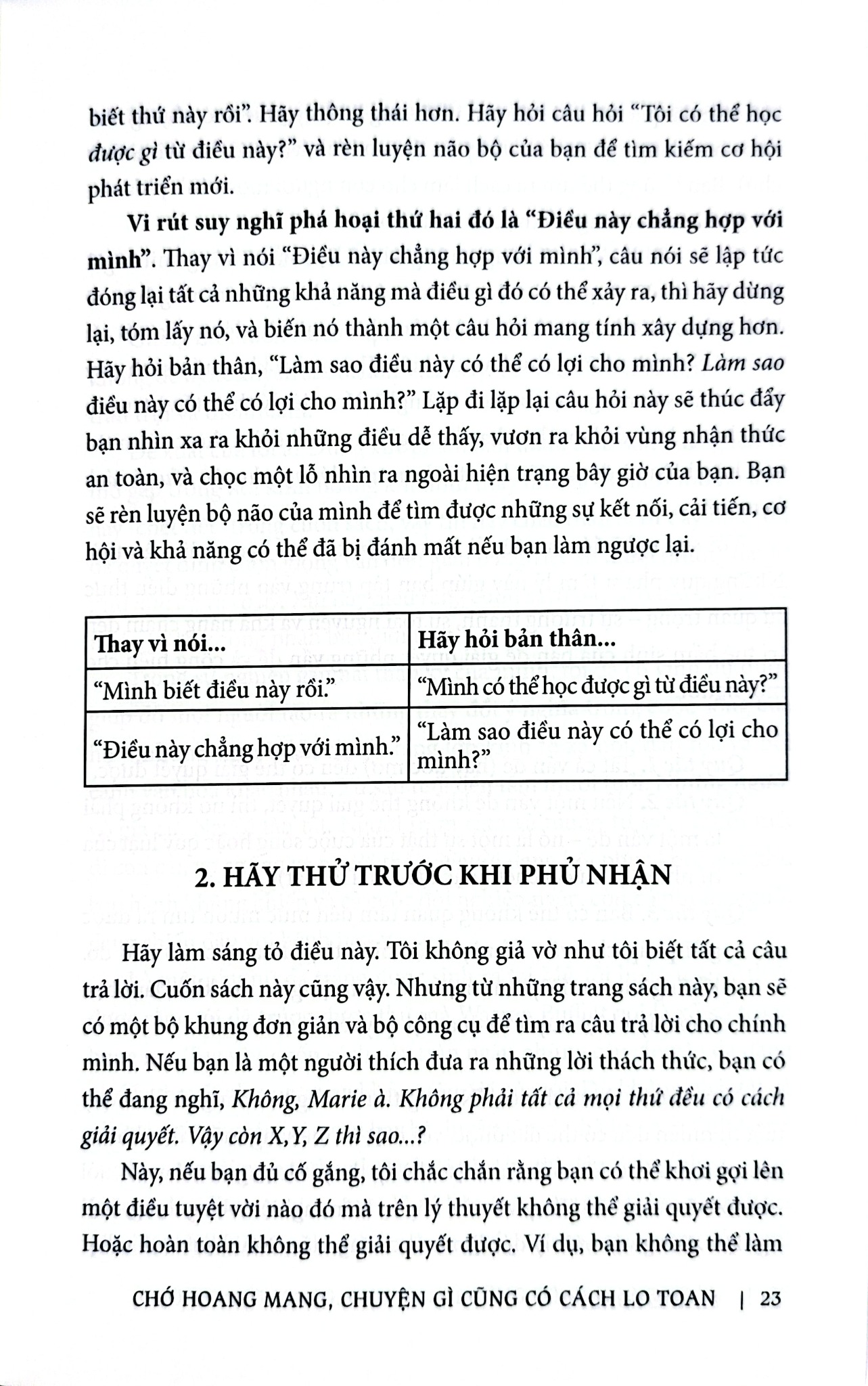 Chớ Hoang Mang, Chuyện Gì Cũng Có Cách Lo Toan - Marie Forleo