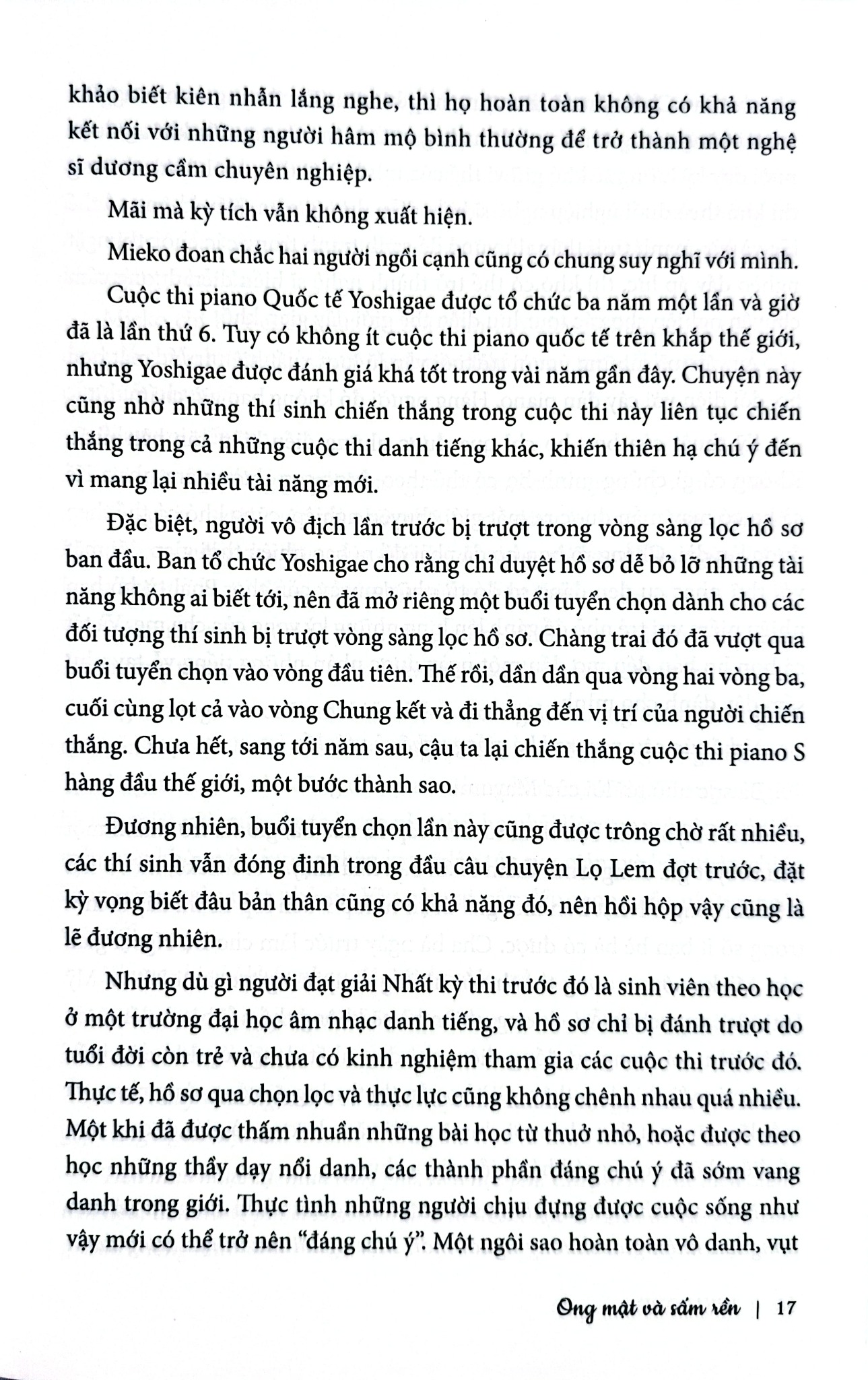 Ong Mật Và Sấm Rền - Riku Onda