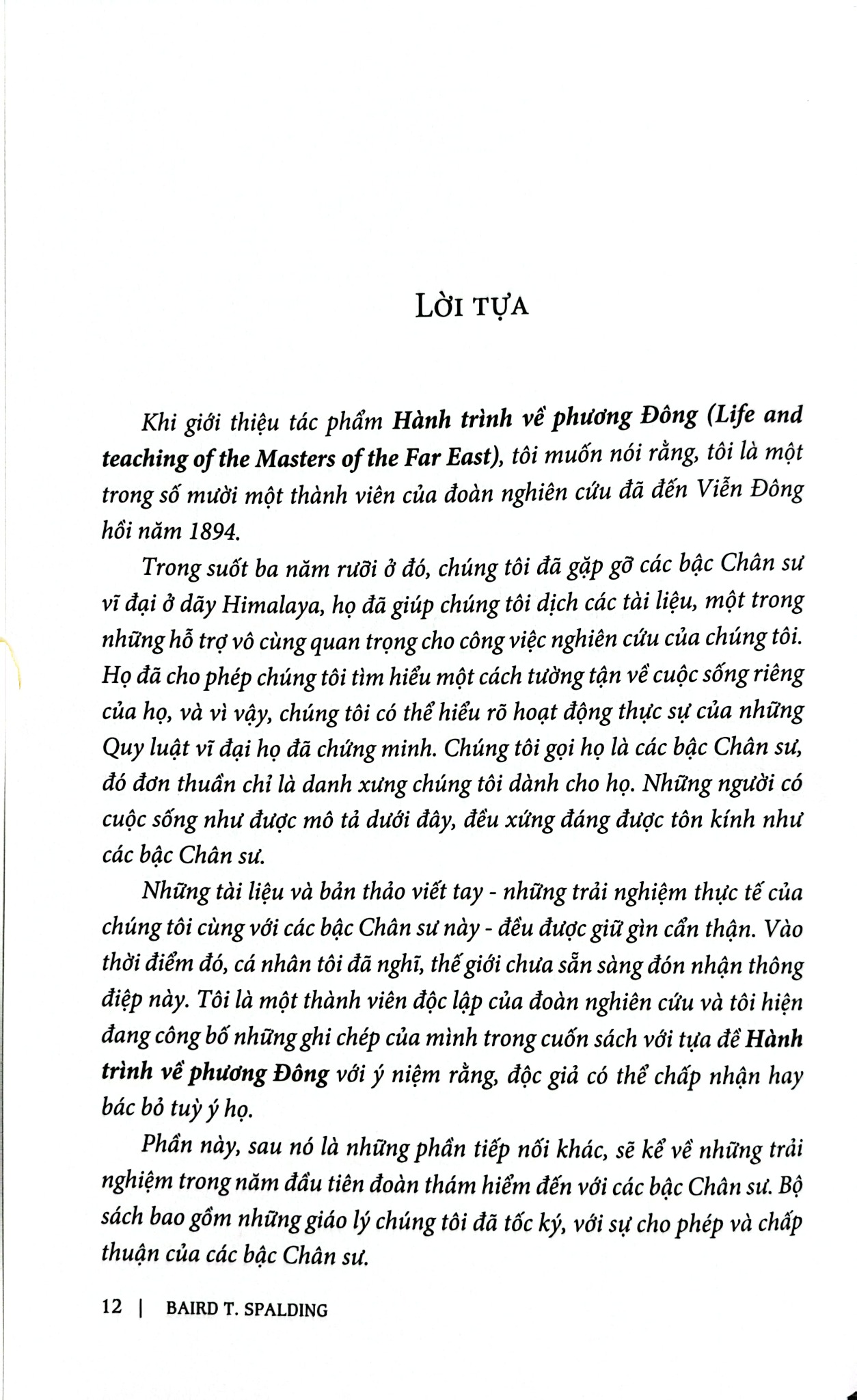 Hành Trình Về Phương Đông (Bìa Cứng) - Baird T.Spalding