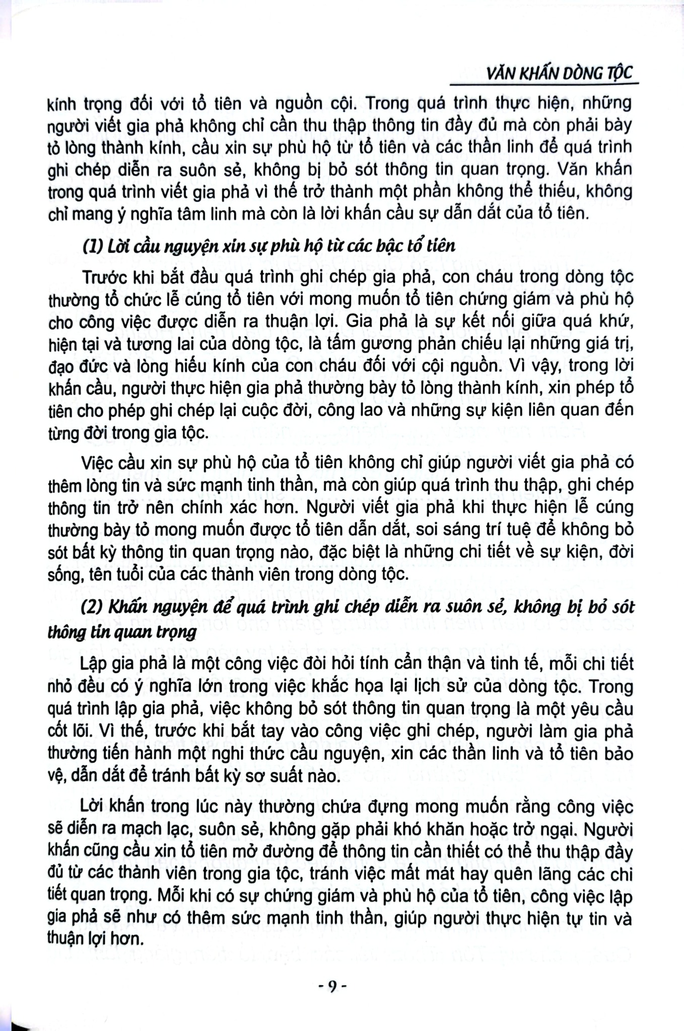 Văn Khấn Dòng Tộc - ThS Nguyễn Mạnh Linh