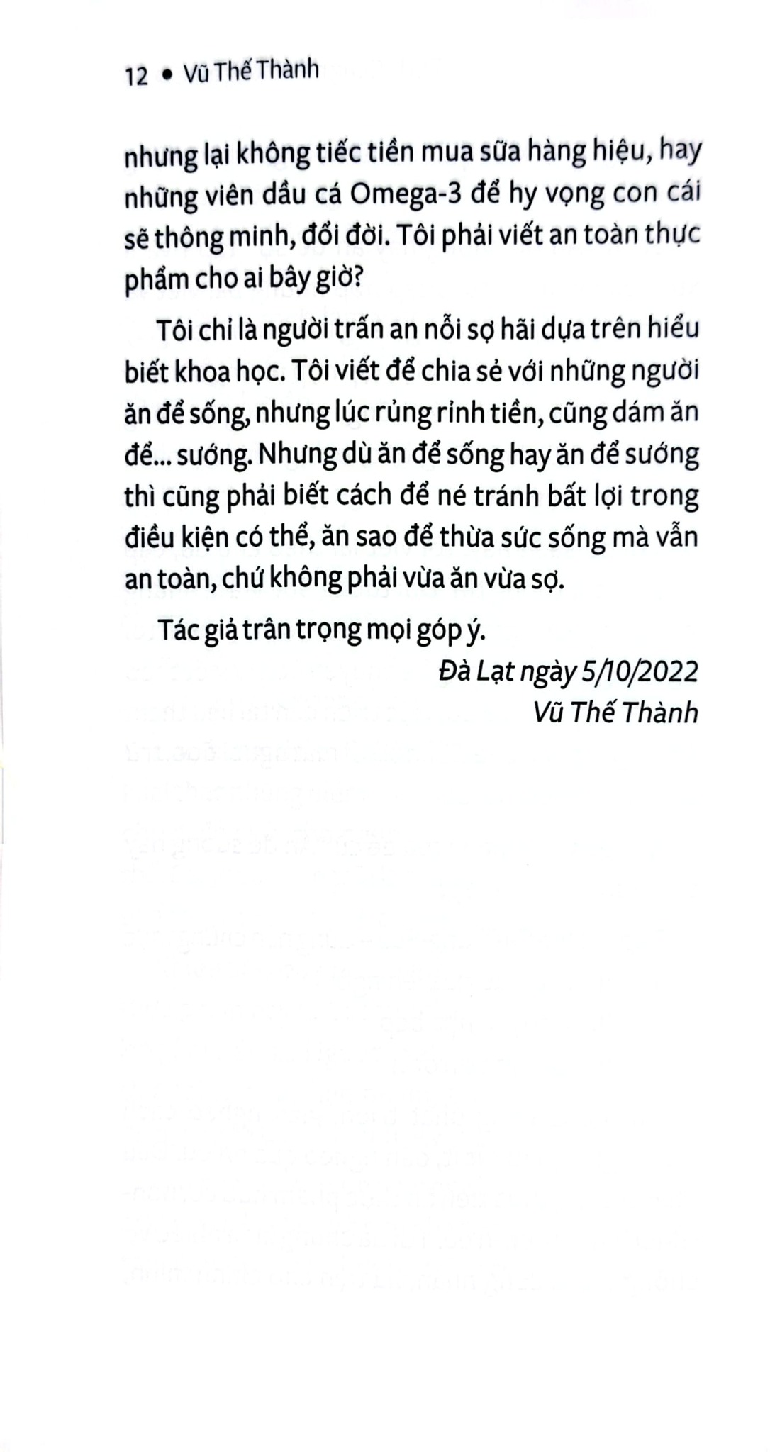 Bộ Sách Ăn Để Sướng Hay Ăn Để Sợ? - Vũ Thế Thành