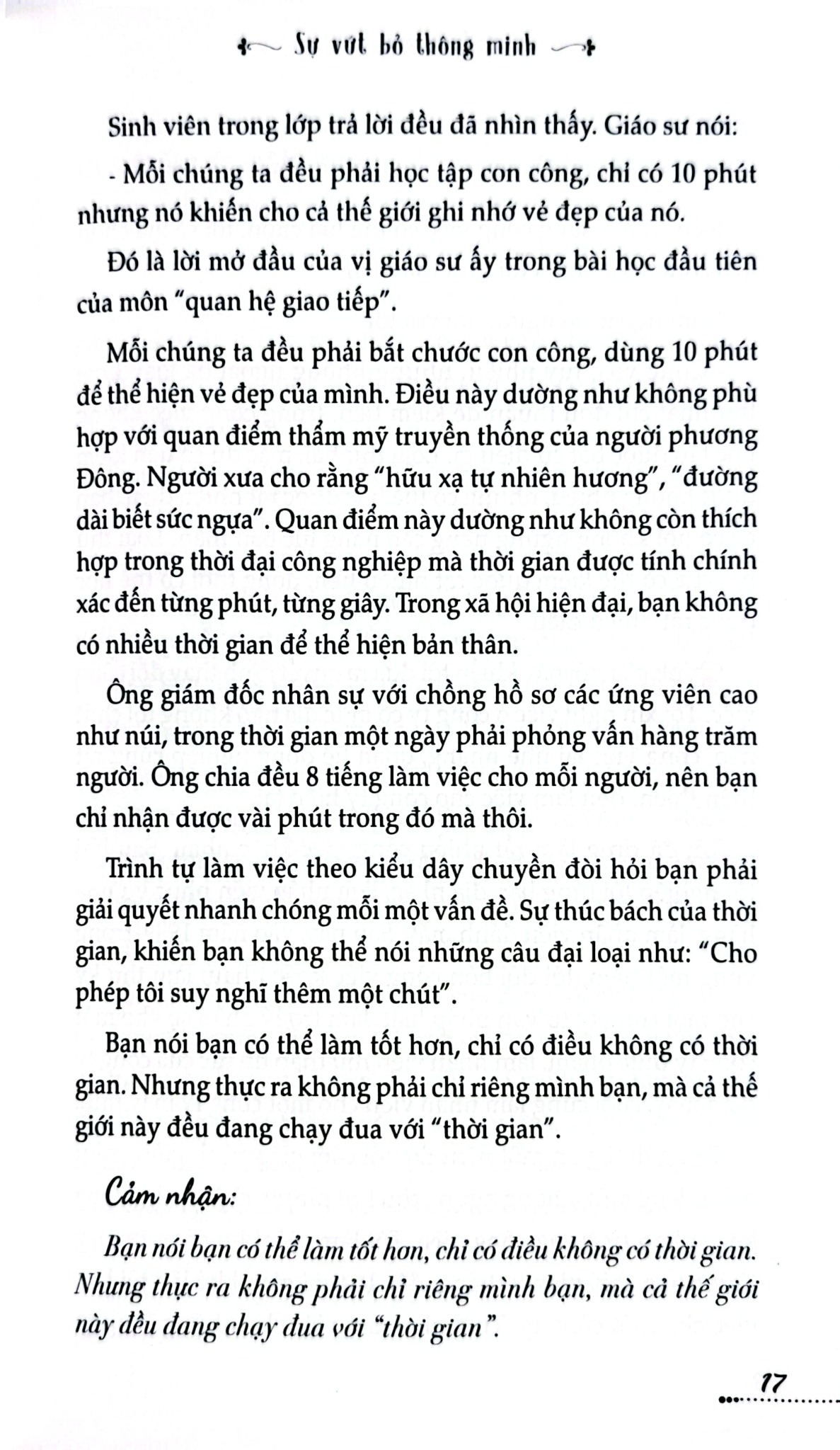 Tủ Sách Kỹ Năng - Sự Vứt Bỏ Thông Minh - Trần Giang Sơn