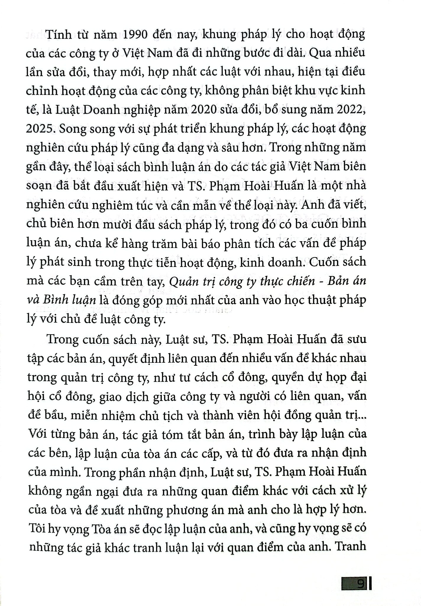 Quản Trị Công Ty Thực Chiến - Bản Án Và Bình Luận - LS.TS. Phạm Hoài Huấn