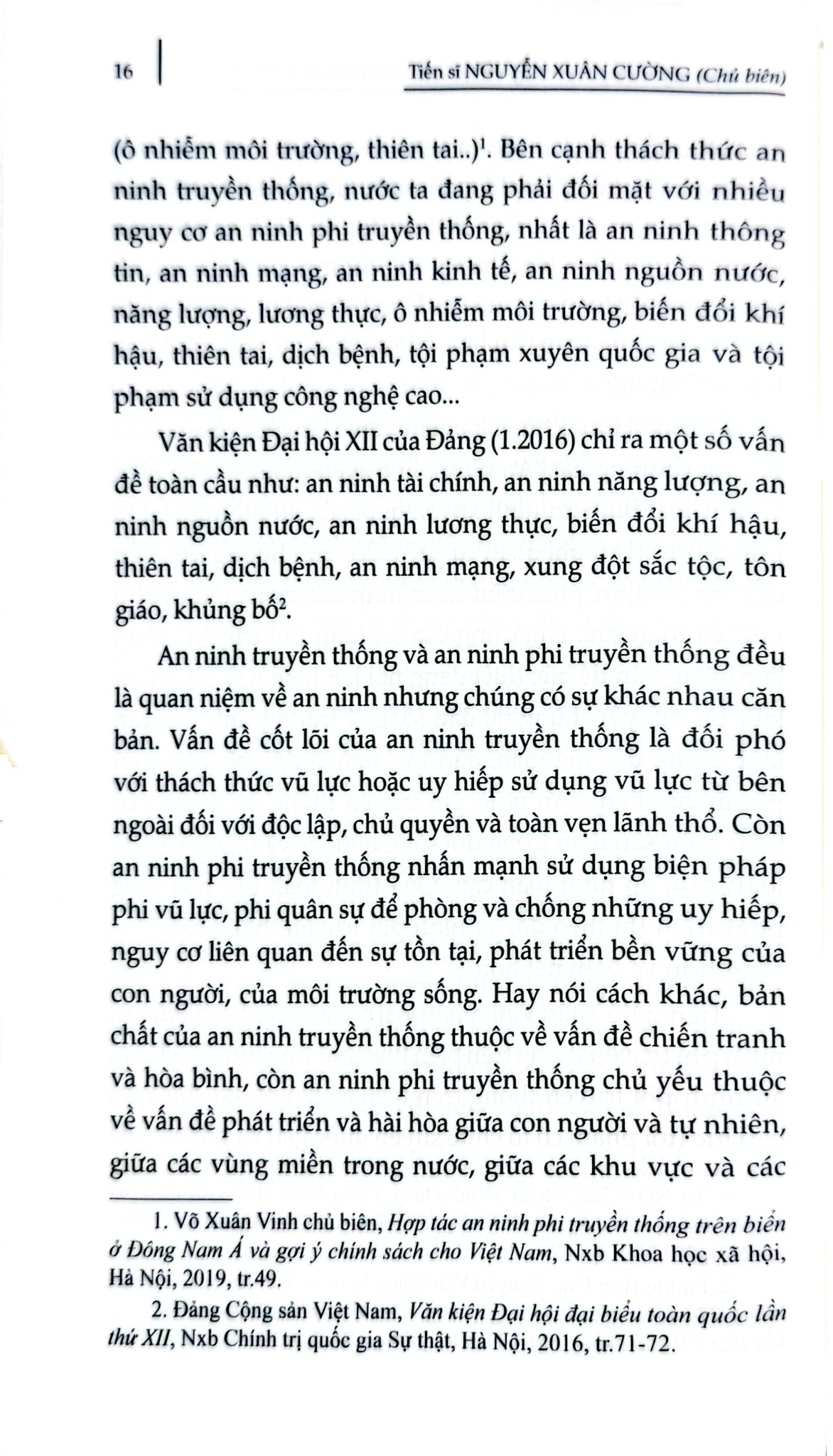 Chủ Quyền Biển Đảo Là Thiêng Liêng Và Bất Khả Xâm Phạm - An Ninh Phi Truyền Thống Ở Biển Đông: Cơ Hội Và Vấn Đề Đặt Ra Đối Với Việt Nam - TS. Nguyễn Xuân Cường