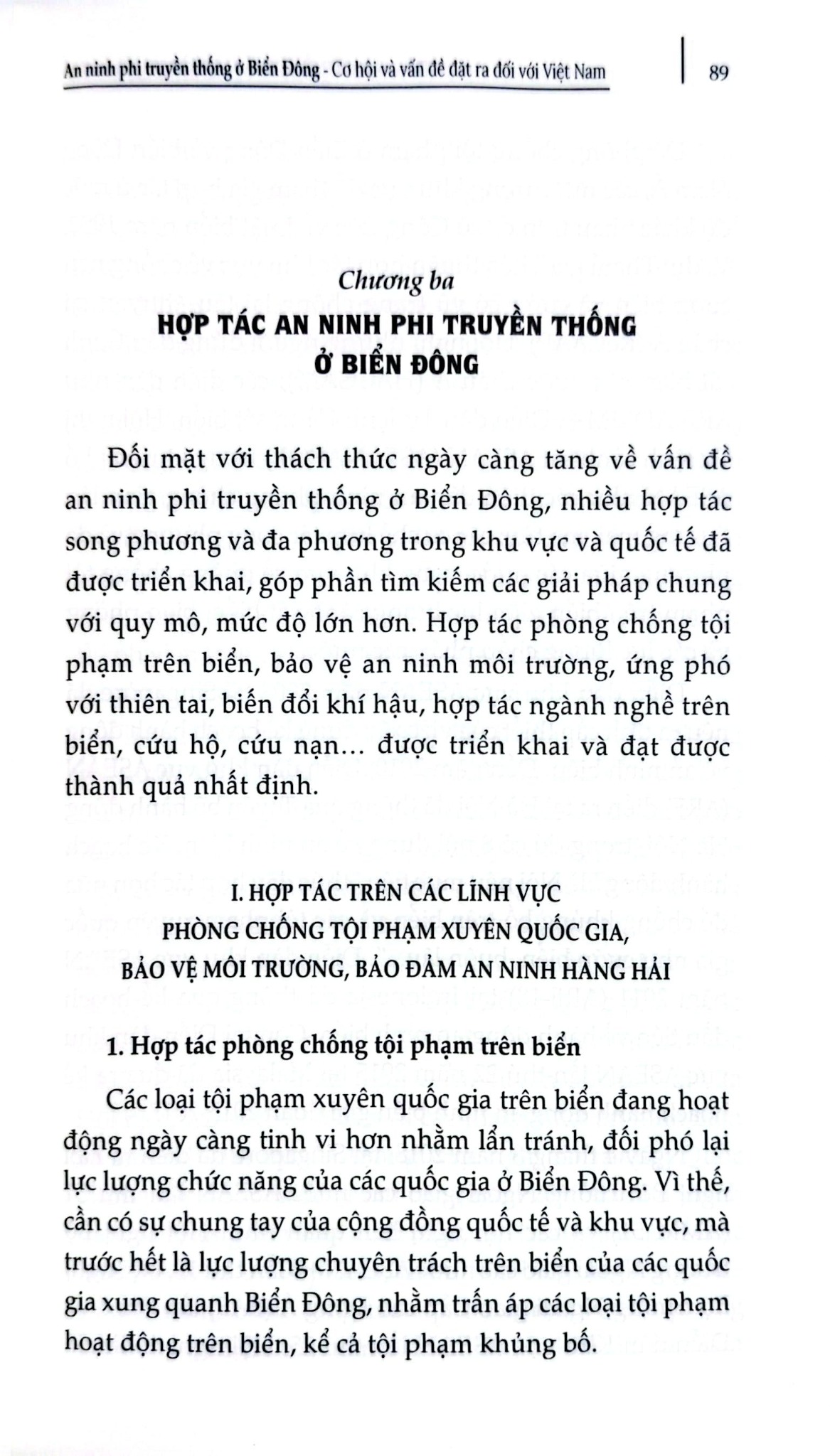 Chủ Quyền Biển Đảo Là Thiêng Liêng Và Bất Khả Xâm Phạm - An Ninh Phi Truyền Thống Ở Biển Đông: Cơ Hội Và Vấn Đề Đặt Ra Đối Với Việt Nam - TS. Nguyễn Xuân Cường