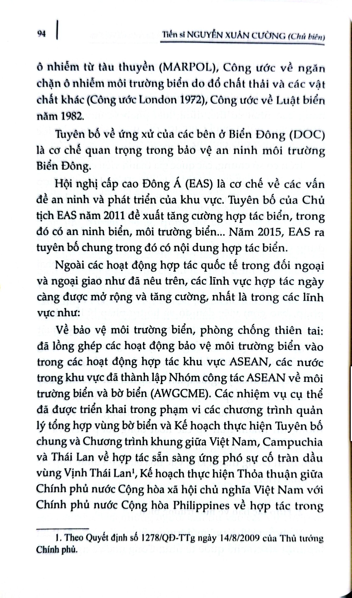 Chủ Quyền Biển Đảo Là Thiêng Liêng Và Bất Khả Xâm Phạm - An Ninh Phi Truyền Thống Ở Biển Đông: Cơ Hội Và Vấn Đề Đặt Ra Đối Với Việt Nam - TS. Nguyễn Xuân Cường