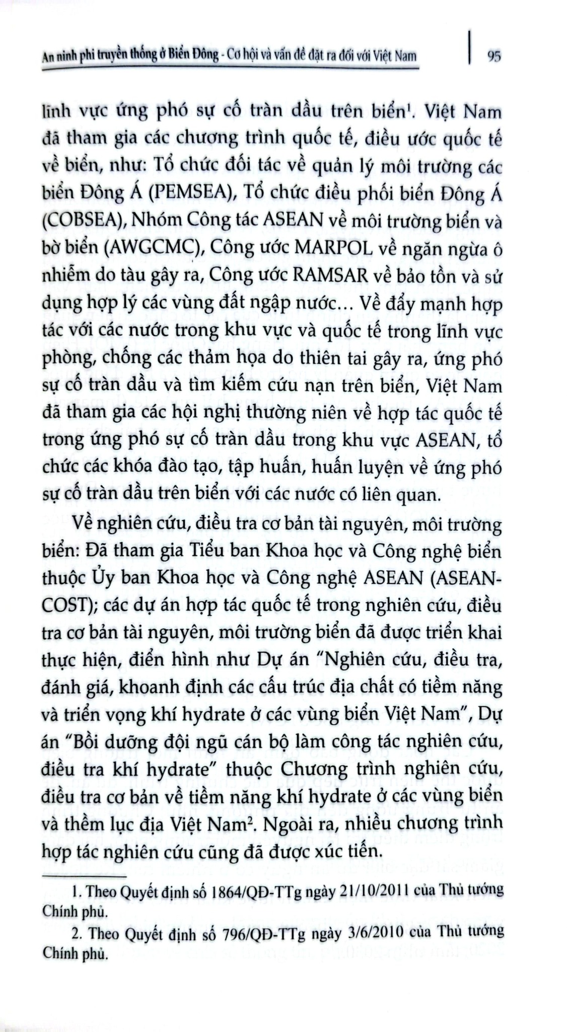 Chủ Quyền Biển Đảo Là Thiêng Liêng Và Bất Khả Xâm Phạm - An Ninh Phi Truyền Thống Ở Biển Đông: Cơ Hội Và Vấn Đề Đặt Ra Đối Với Việt Nam - TS. Nguyễn Xuân Cường