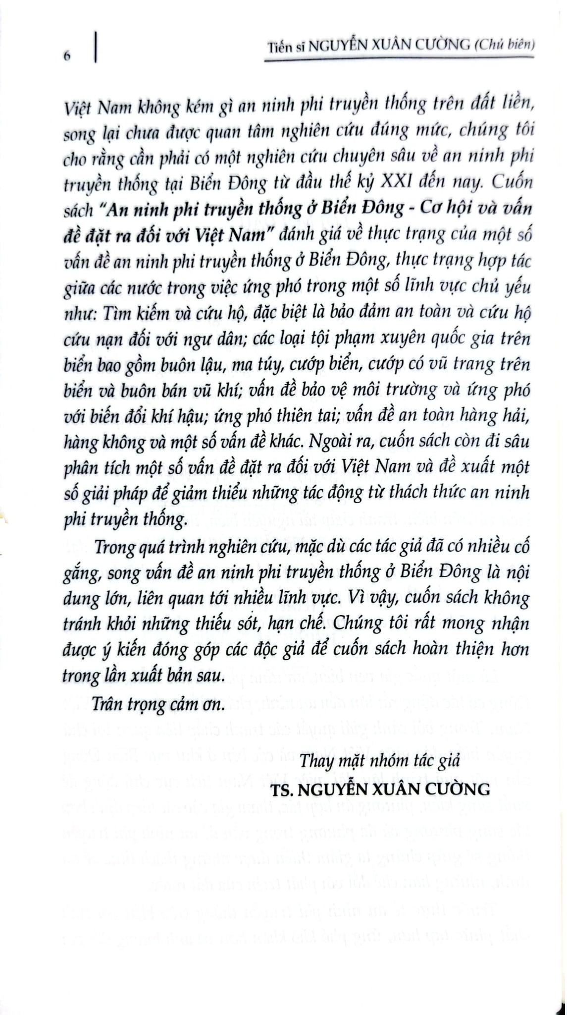 Chủ Quyền Biển Đảo Là Thiêng Liêng Và Bất Khả Xâm Phạm - An Ninh Phi Truyền Thống Ở Biển Đông: Cơ Hội Và Vấn Đề Đặt Ra Đối Với Việt Nam - TS. Nguyễn Xuân Cường