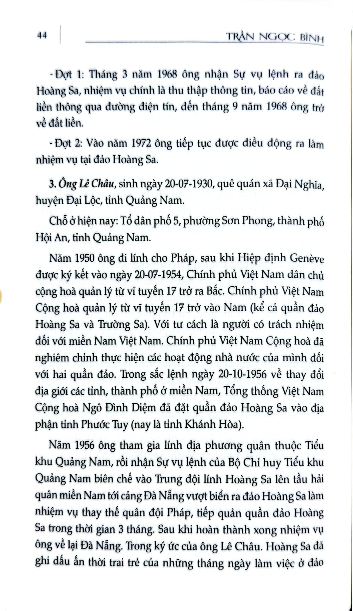Chủ Quyền Biển Đảo Là Thiêng Liêng Và Bất Khả Xâm Phạm - Dấu Ấn Hoàng Sa - Trần Ngọc Bình