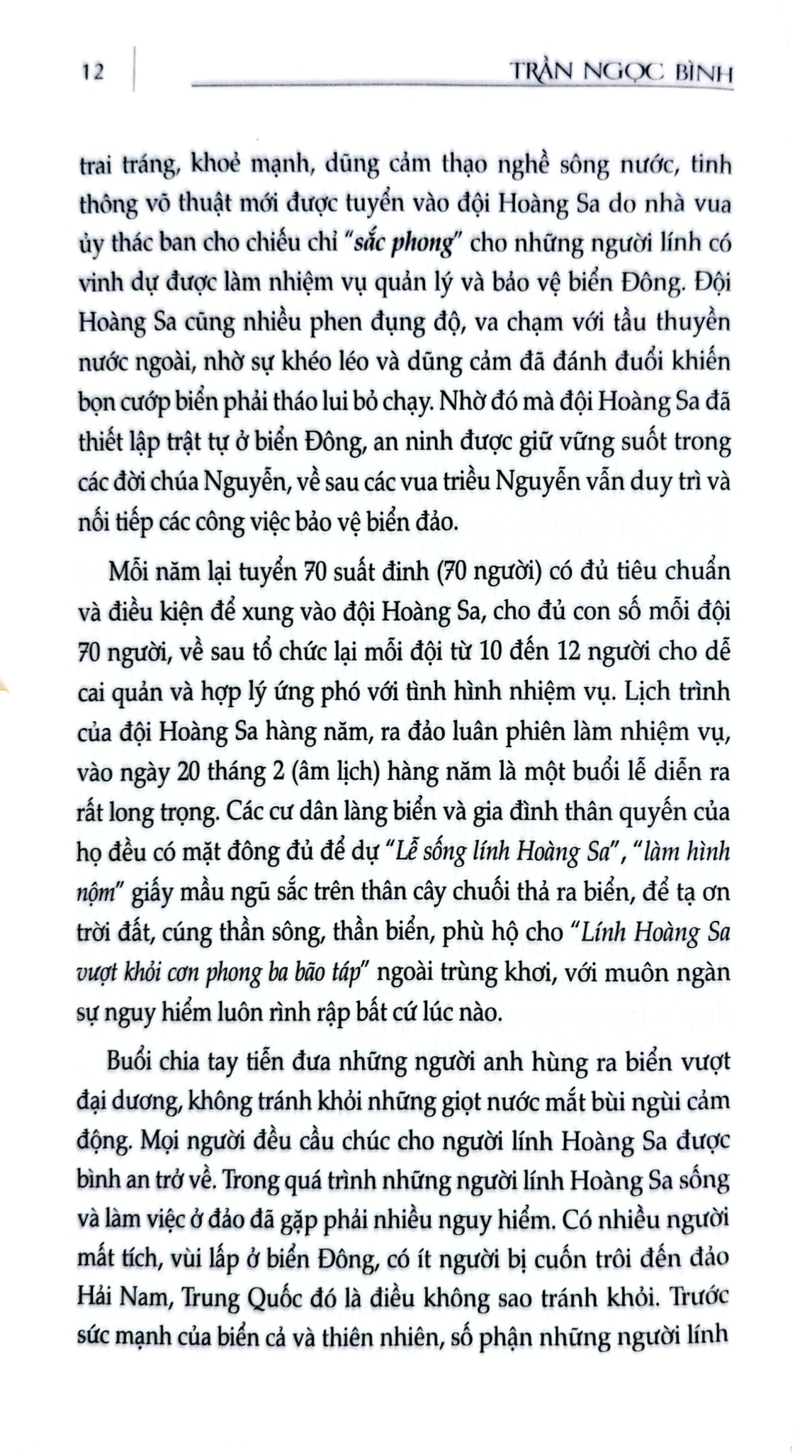 Chủ Quyền Biển Đảo Là Thiêng Liêng Và Bất Khả Xâm Phạm - Dấu Ấn Hoàng Sa - Trần Ngọc Bình