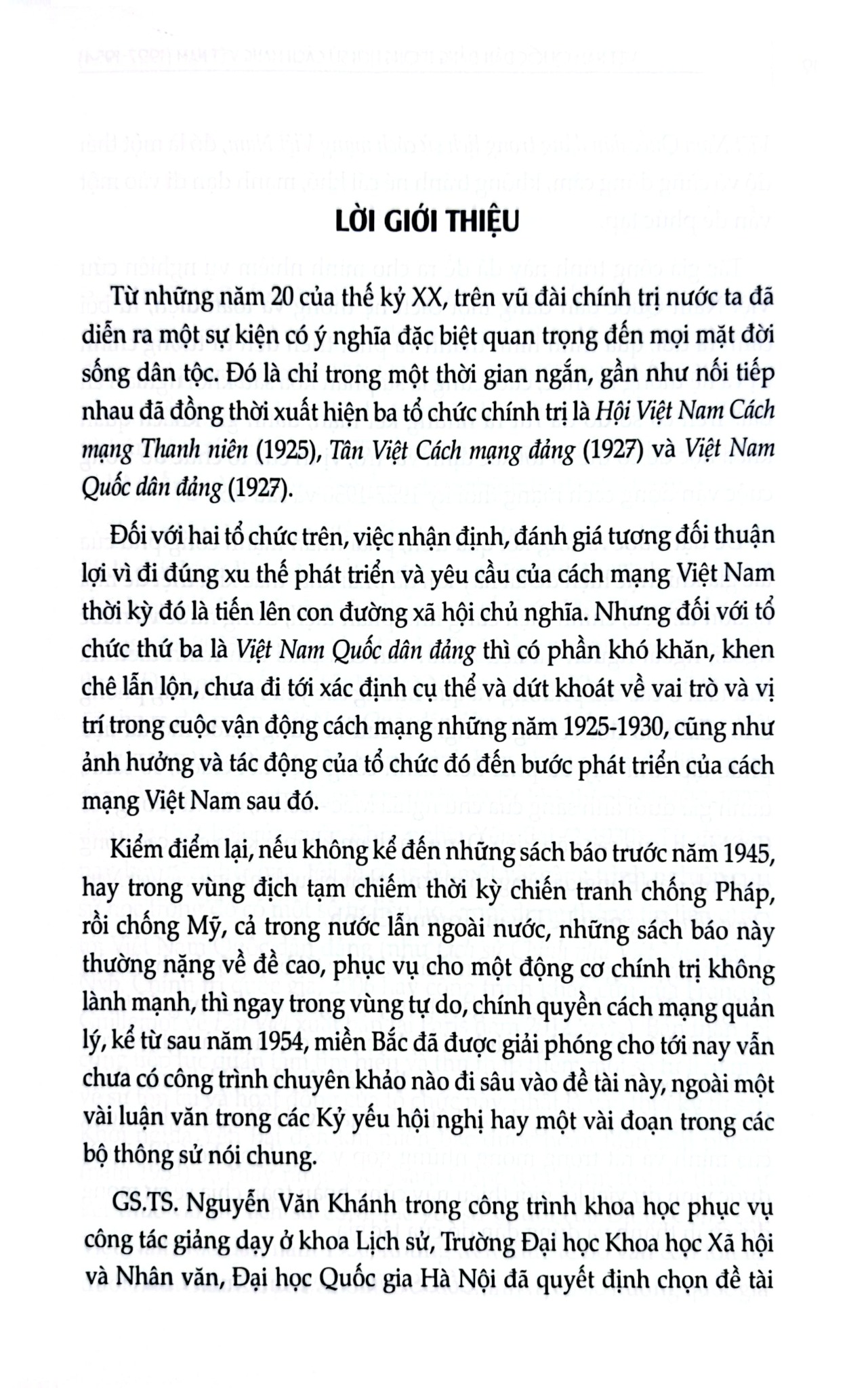 Việt Nam Quốc Dân Đảng Trong Lịch Sử Cách Mạng Việt Nam (1927-1954) - GS.TS. Nguyễn Văn Khánh