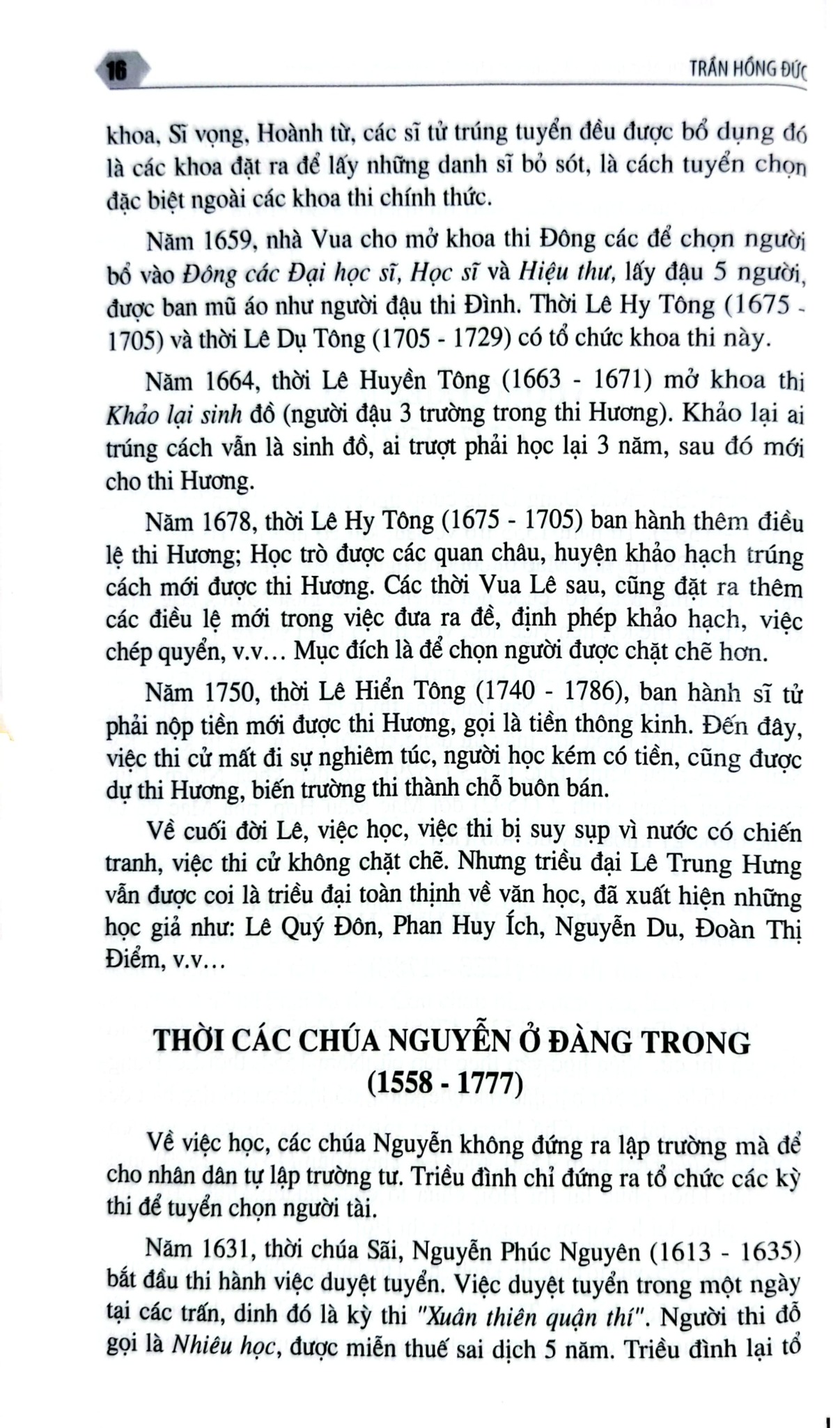 Các Vị Trạng Nguyên, Bảng Nhãn, Thám Hoa Qua Các Triều Đại Phong Kiến Việt Nam - Trần Hồng Đức