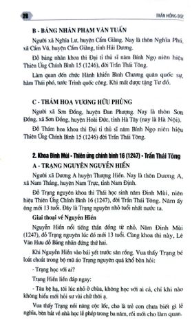  Các Vị Trạng Nguyên, Bảng Nhãn, Thám Hoa Qua Các Triều Đại Phong Kiến Việt Nam - Trần Hồng Đức 