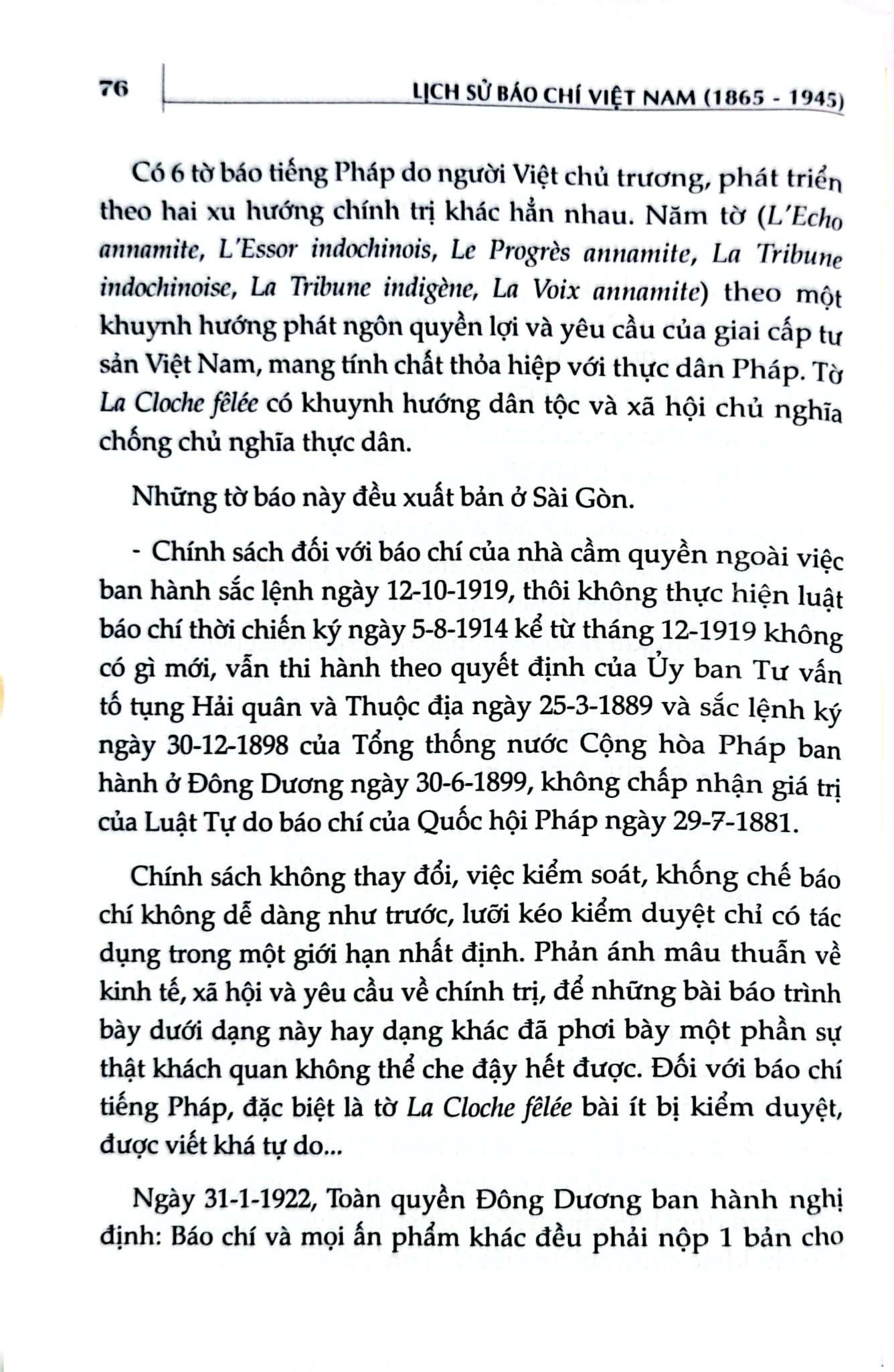Lịch Sử Báo Chí Việt Nam (1865-1945) - Đỗ Quang Hưng