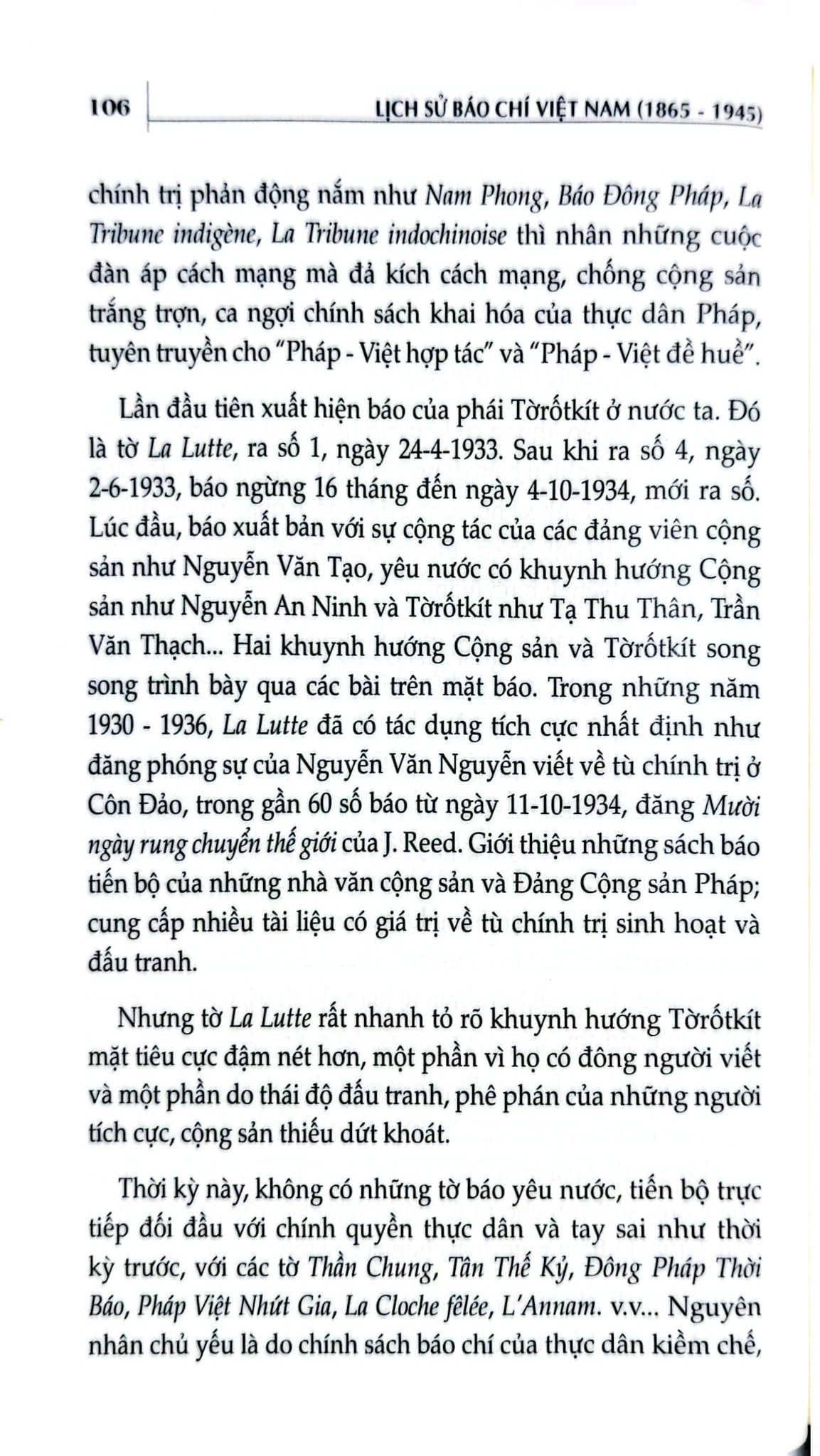 Lịch Sử Báo Chí Việt Nam (1865-1945) - Đỗ Quang Hưng