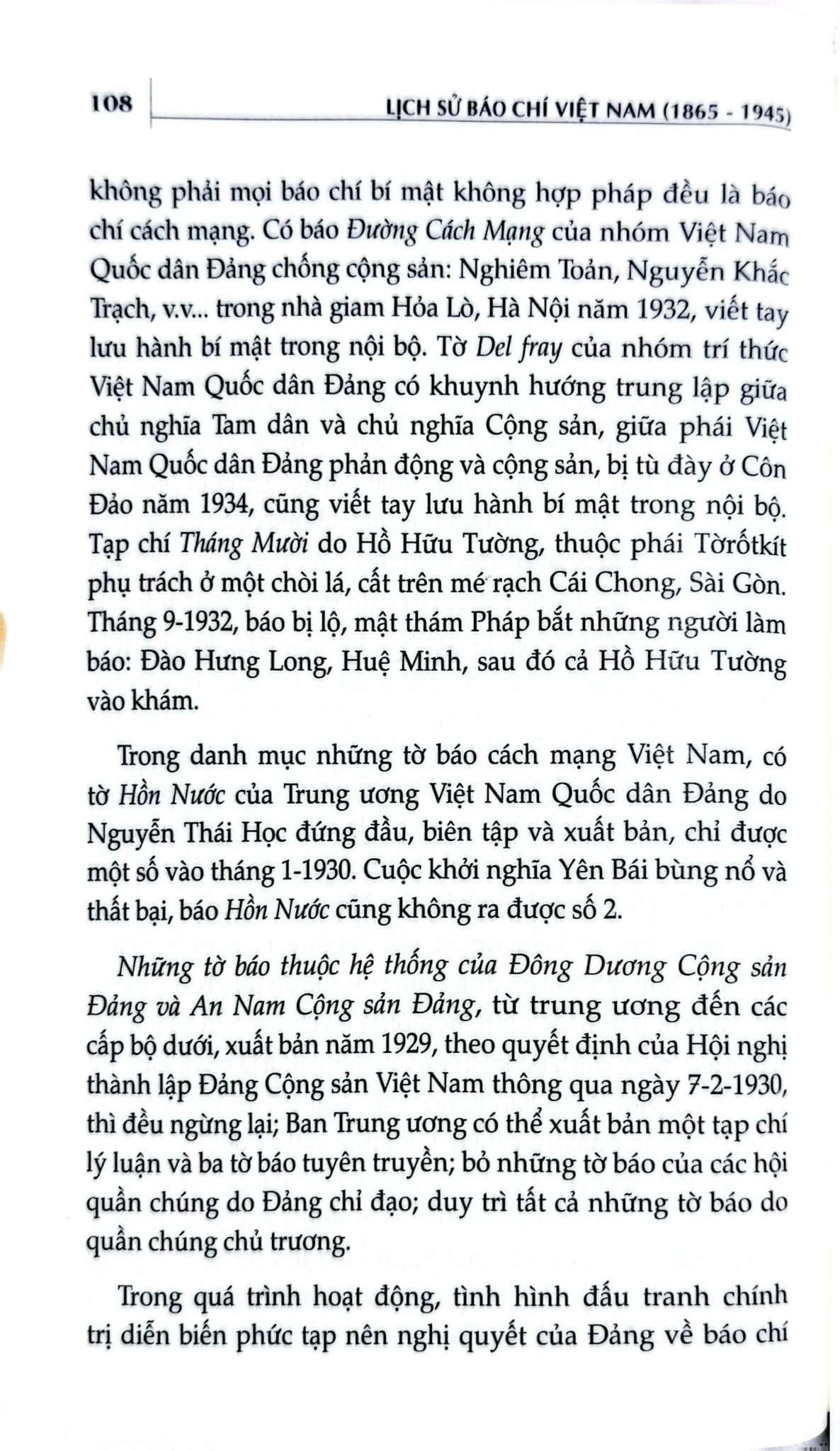 Lịch Sử Báo Chí Việt Nam (1865-1945) - Đỗ Quang Hưng