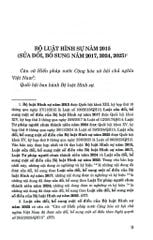 Bộ Luật Hình Sự Năm 2015 (Sửa Đổi, Bổ Sung Năm 2017, 2024, 2025 ) - Quốc hội - NXB CTQG