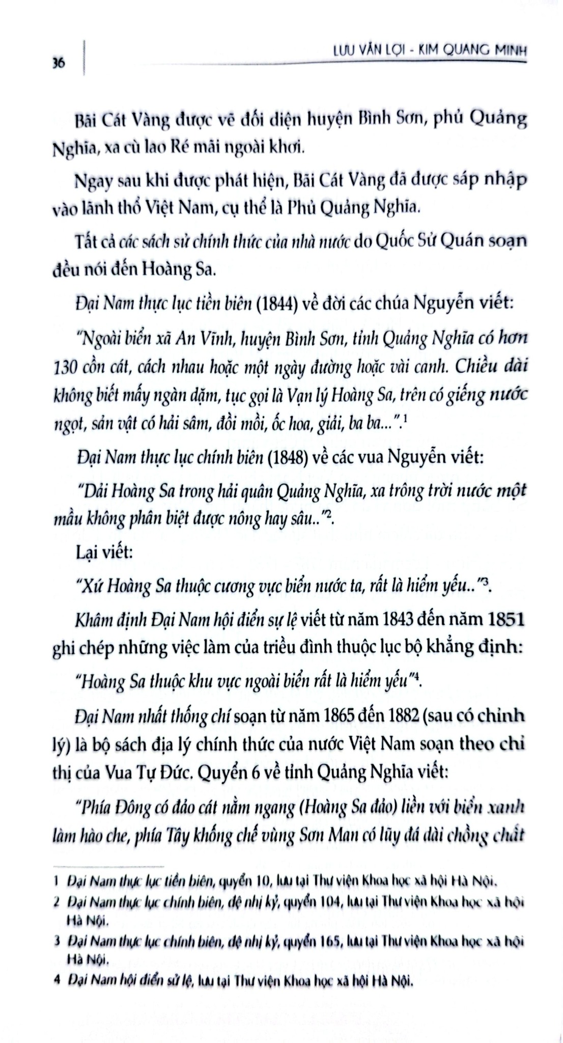 Hoàng Sa, Trường Sa Trong Tâm Thức Người Việt Nam - Lưu Văn Lợi, Kim Quang Minh