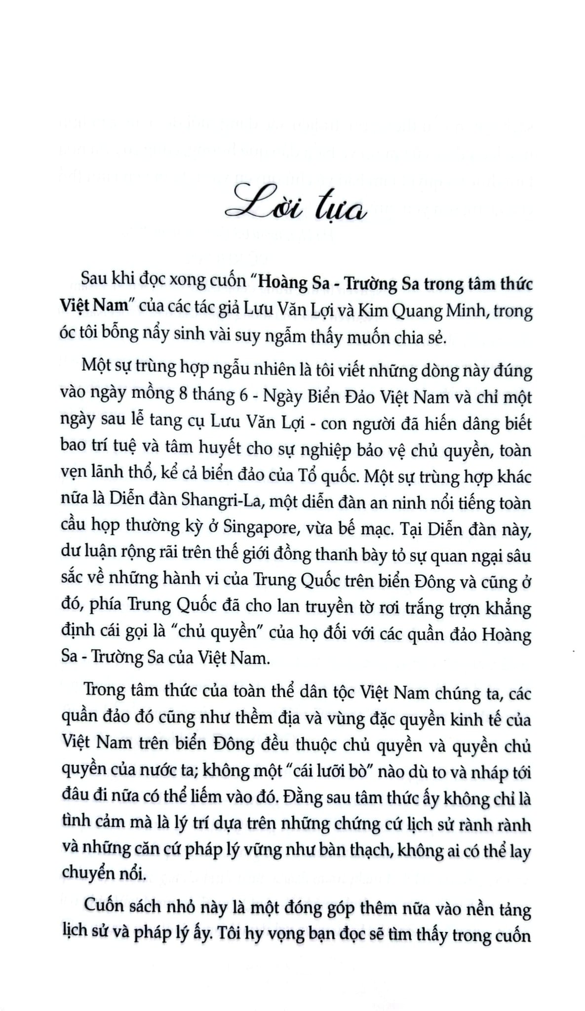Hoàng Sa, Trường Sa Trong Tâm Thức Người Việt Nam - Lưu Văn Lợi, Kim Quang Minh