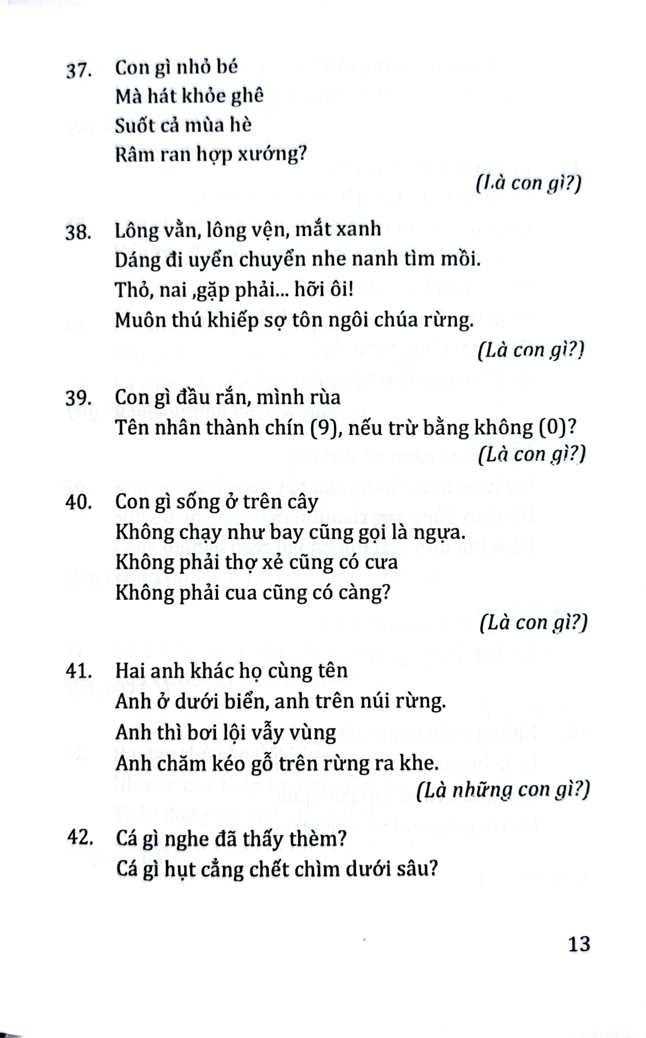 Câu Đố Về Các Loài Vật - Quang Minh