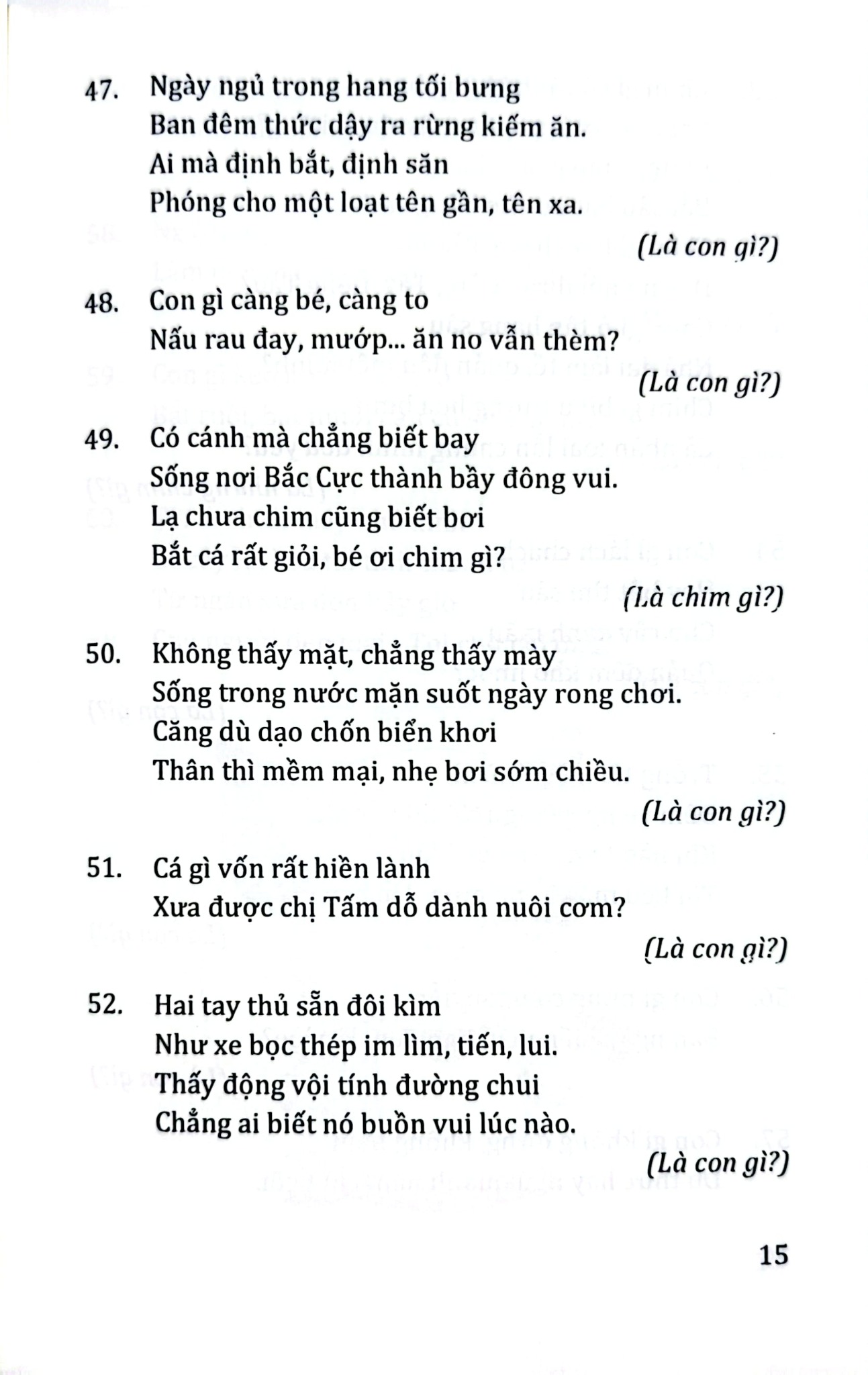 Câu Đố Về Các Loài Vật - Quang Minh