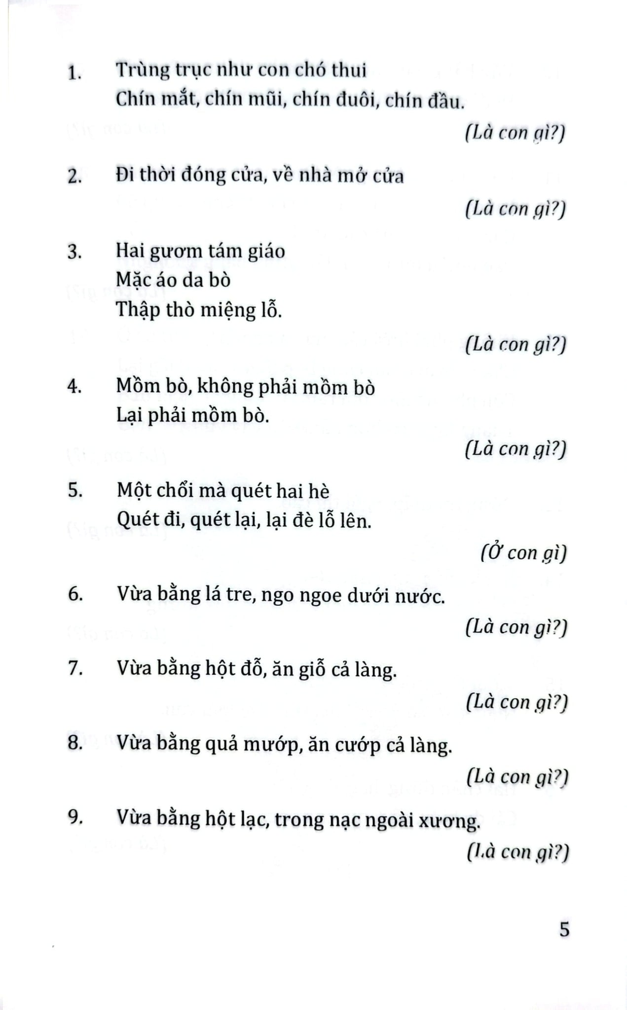 Câu Đố Về Các Loài Vật - Quang Minh