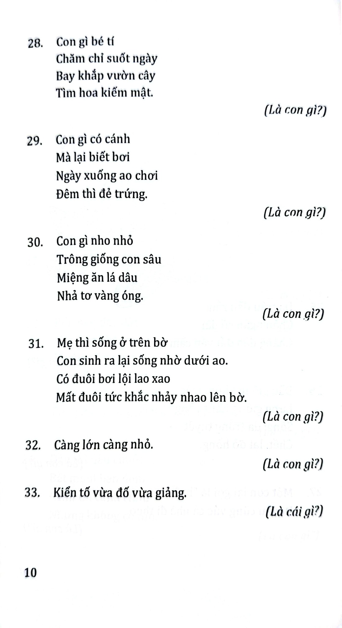 Câu Đố Về Các Loài Vật - Quang Minh